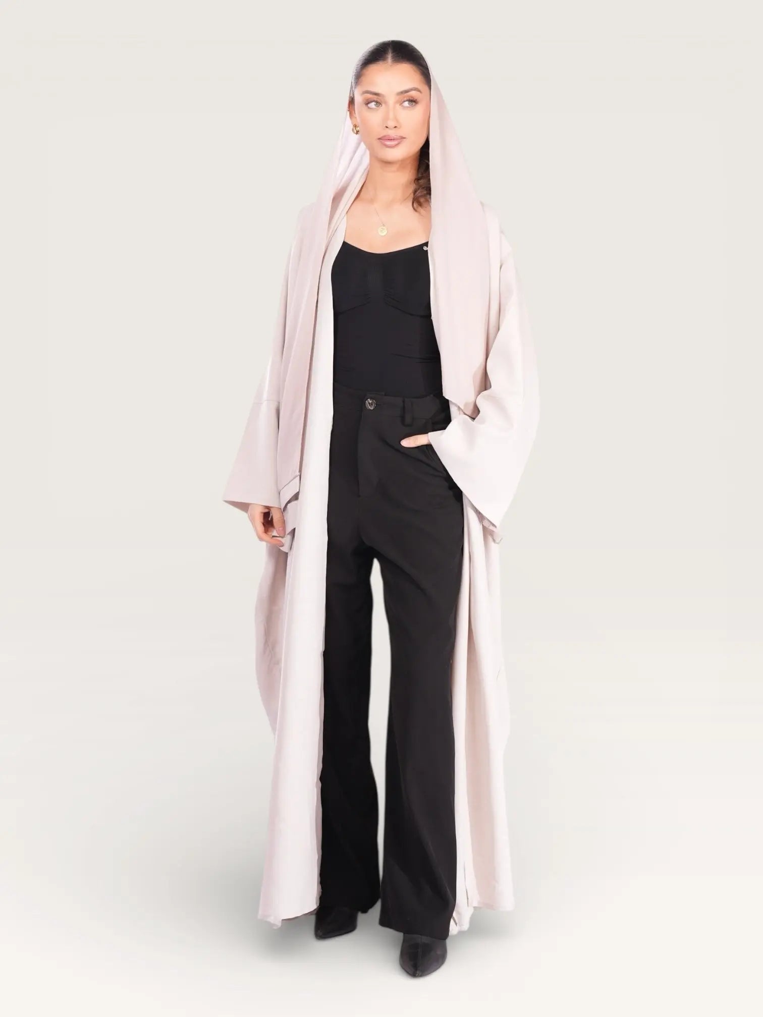 linen abaya - cream