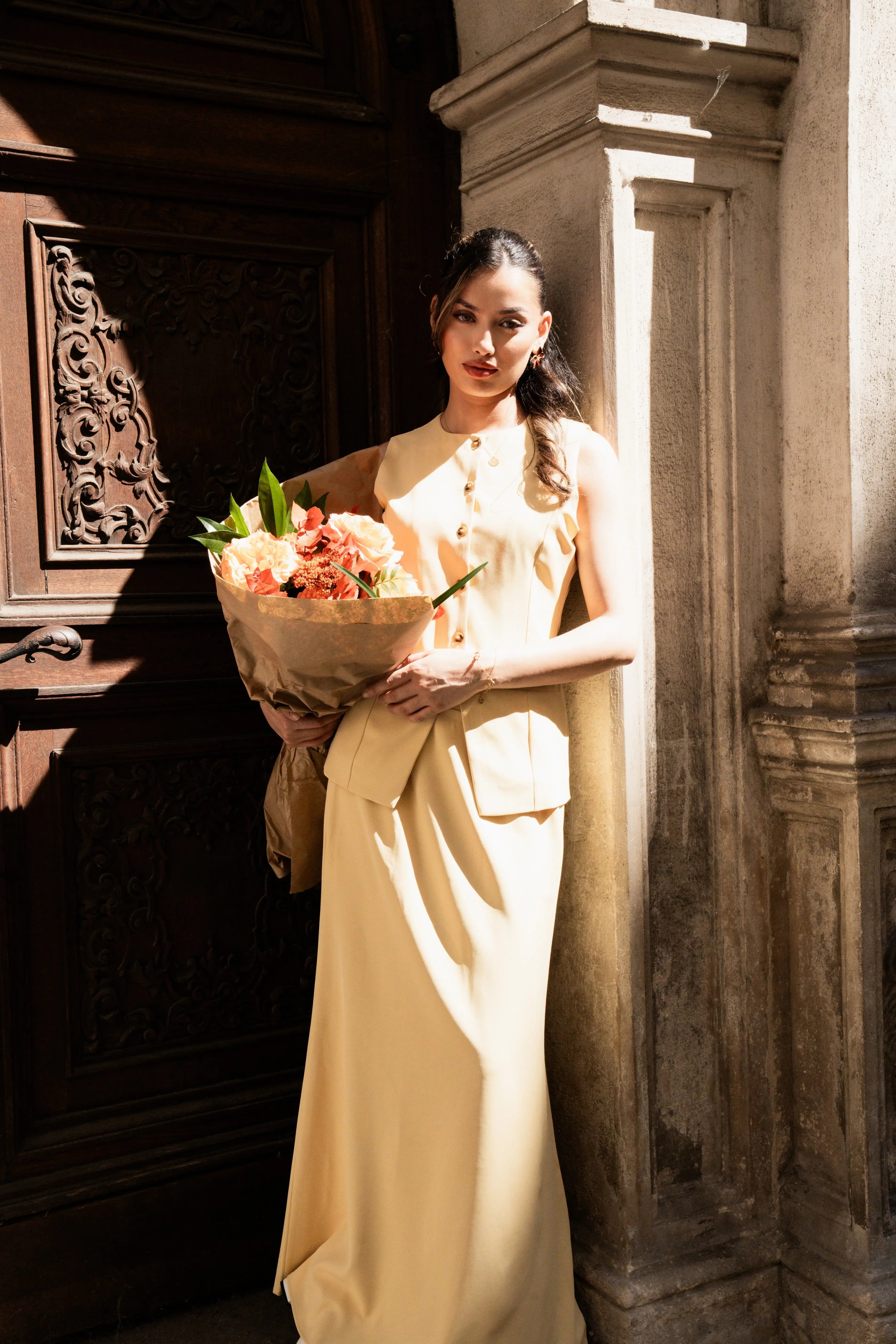 old vienna skirt - butter yellow Losyana.Shop