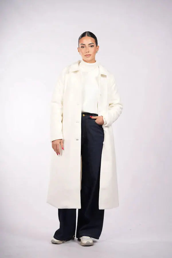 the vienna coat - white Losyana.Shop
