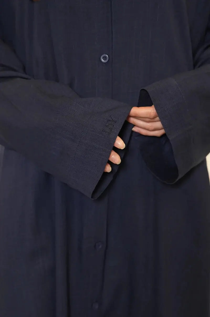 PALMA LINEN SET - NAVY Losyana.nl