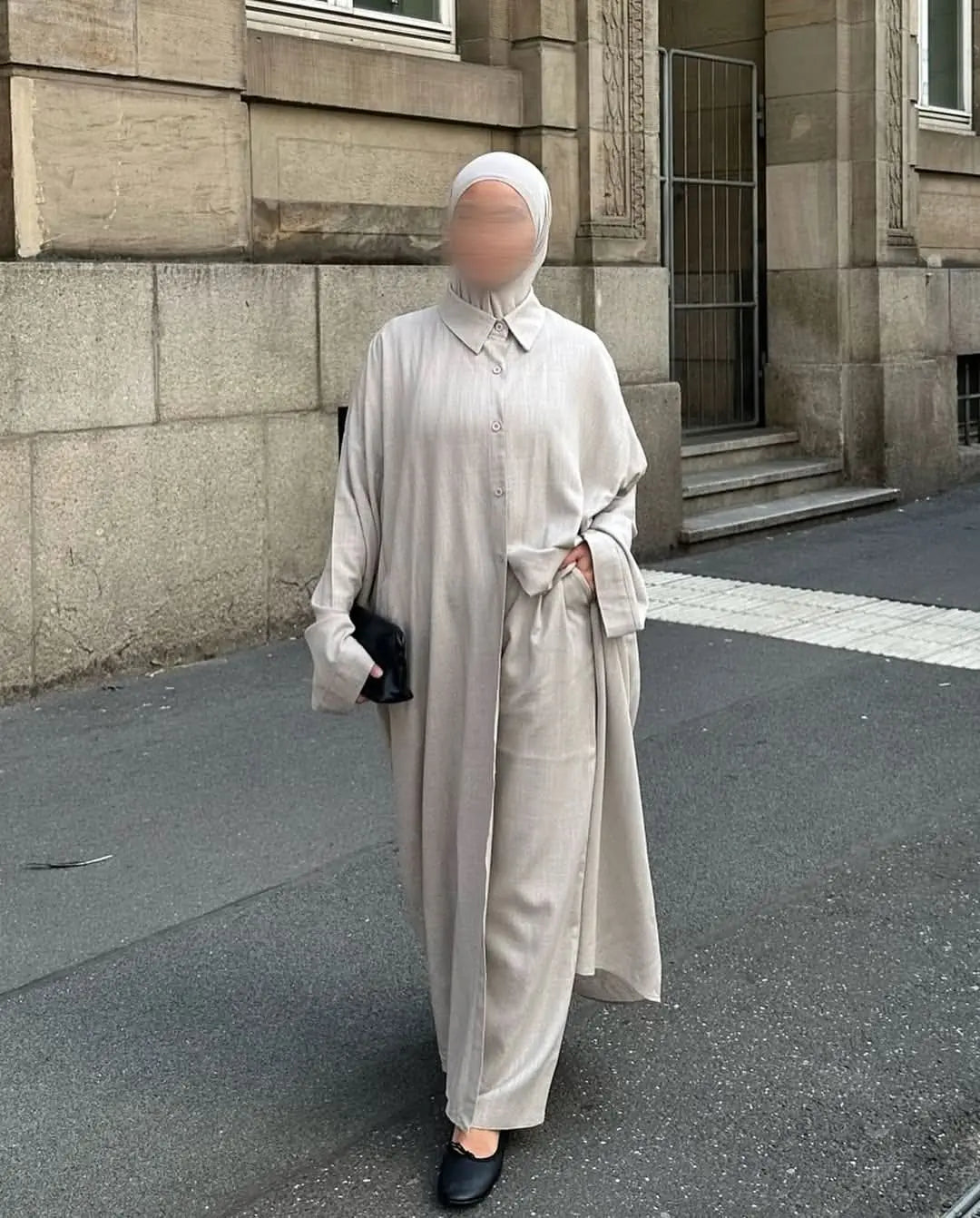 PALMA LINEN SET - COSTA CREAM - Losyana.Shop