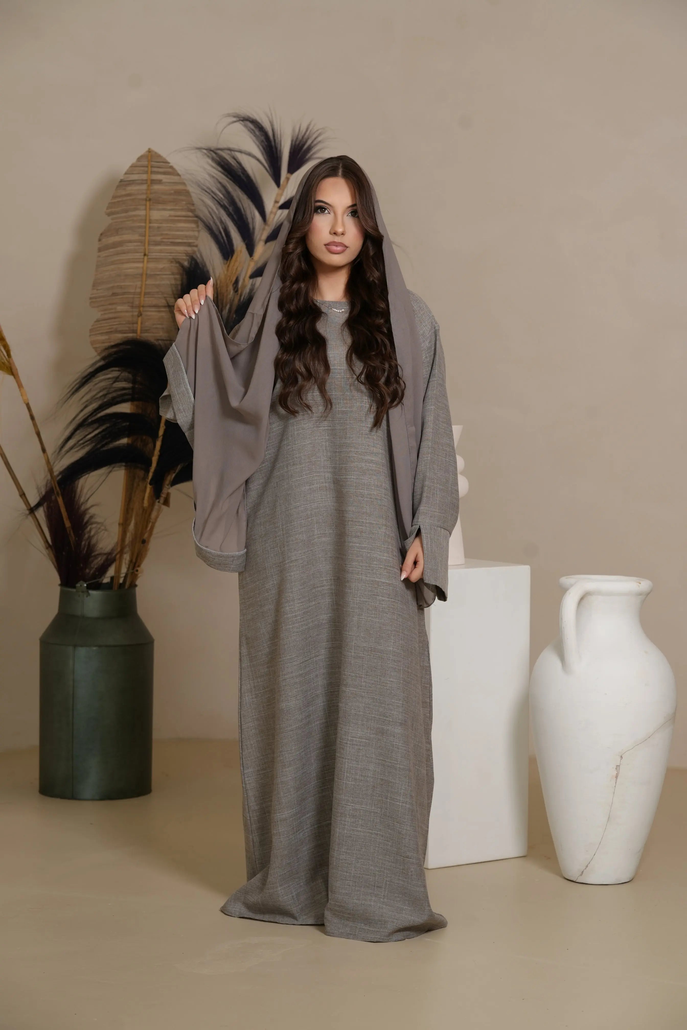 Base Linen Abaya - Venge Losyana.Shop