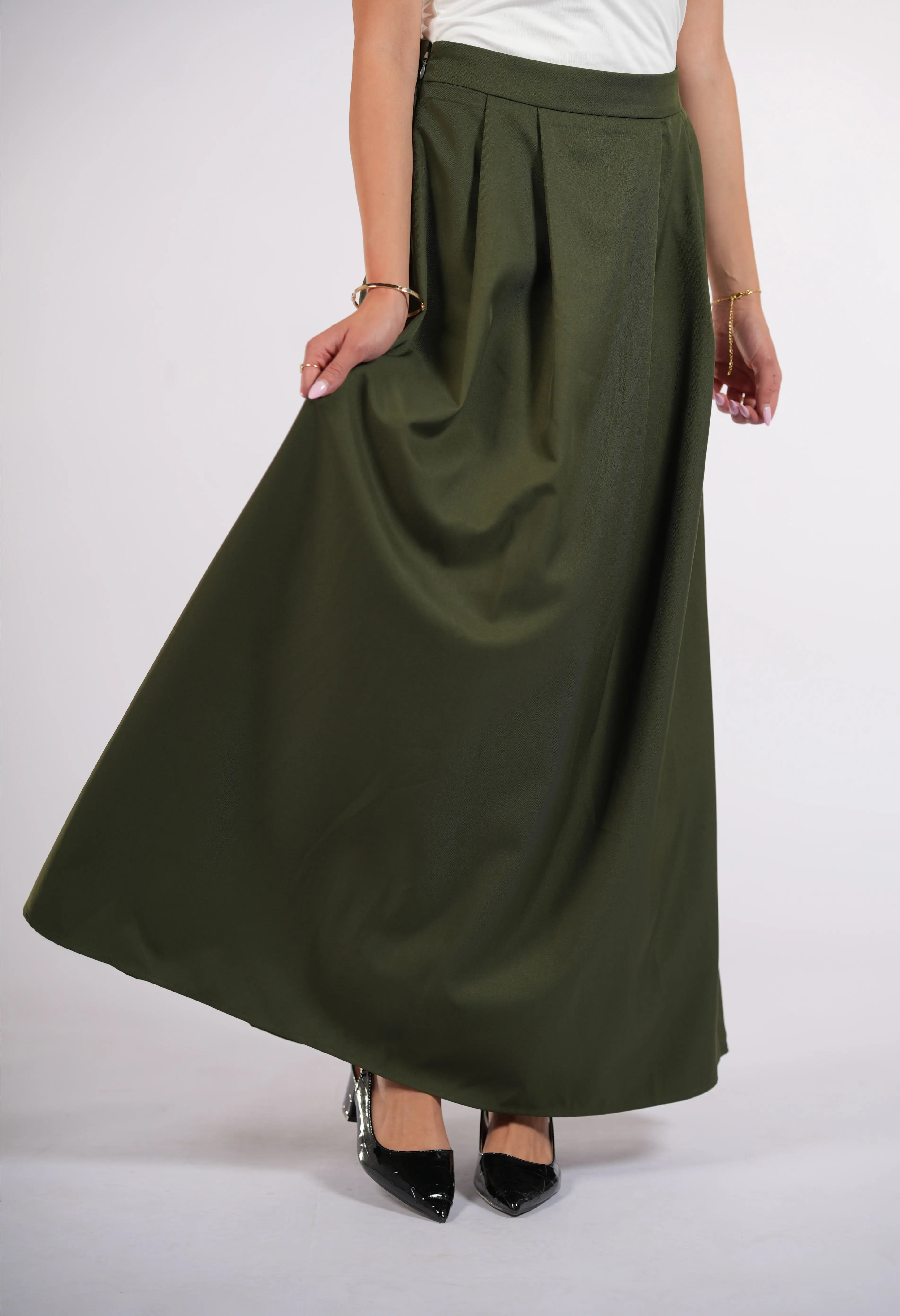 timeless skirt - khaki green Losyana.Shop