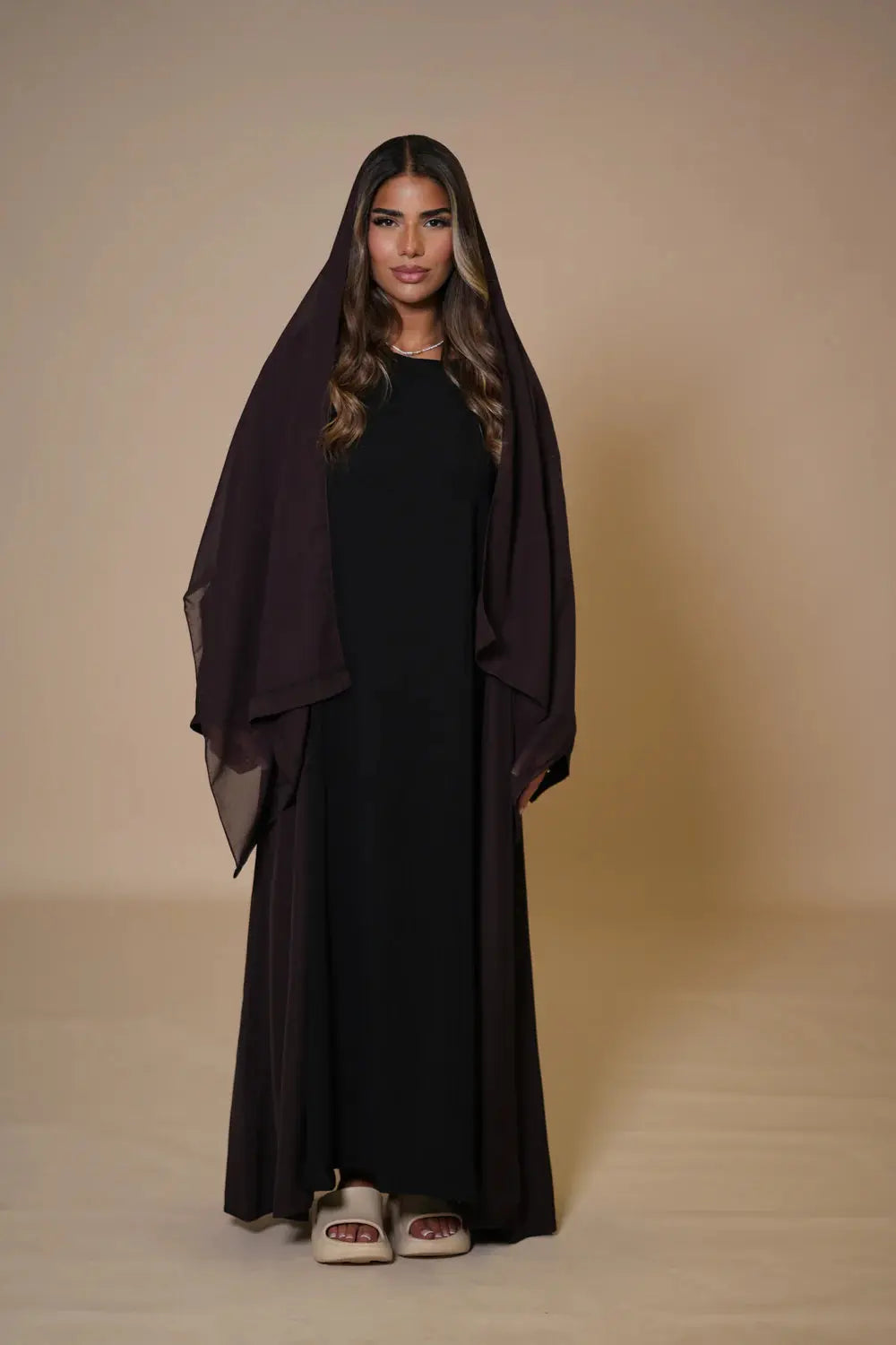 Star Daily Abaya - Dark Brwon Losyana.Shop