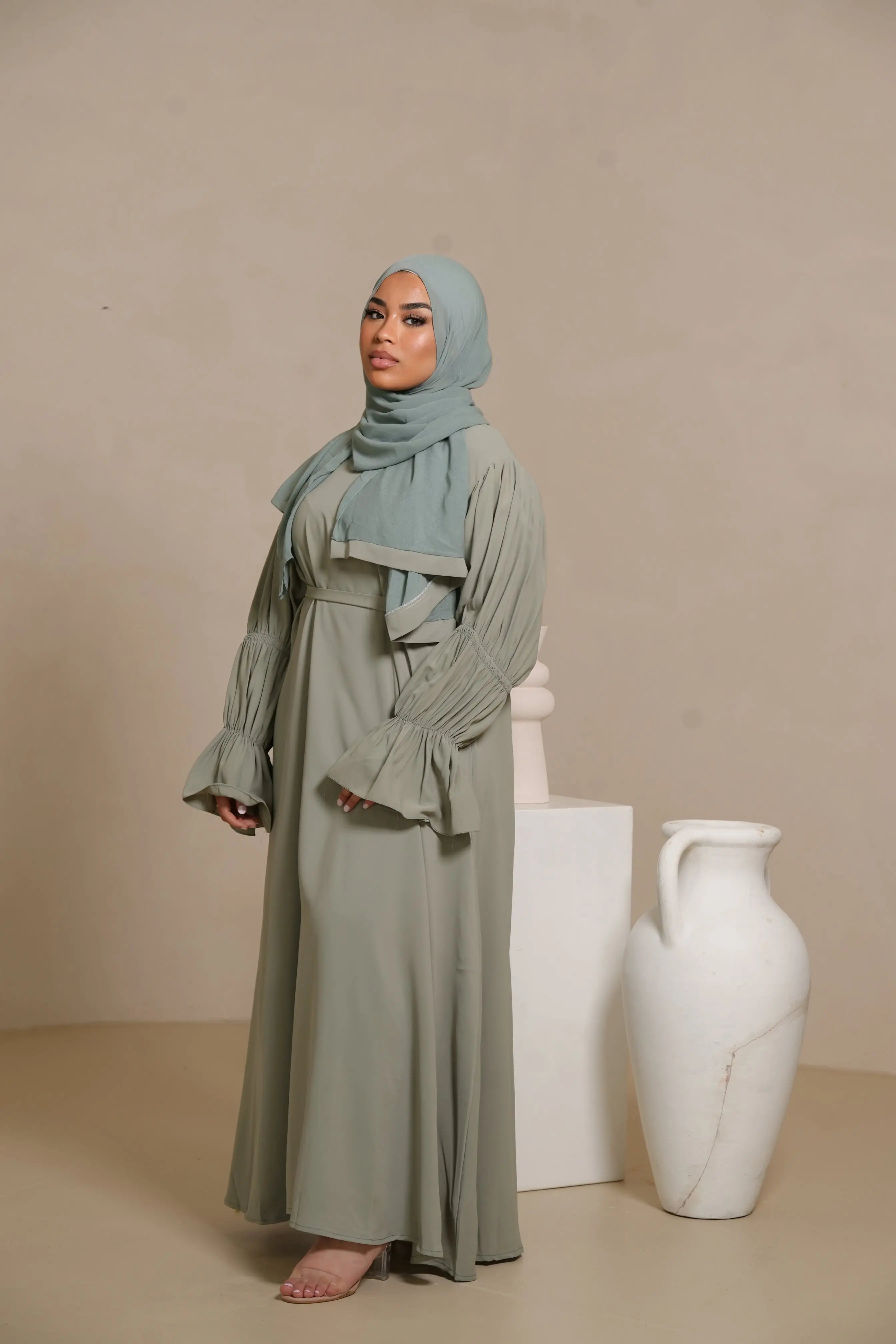 Daily Medina Abaya - pistachio Losyana.Shop