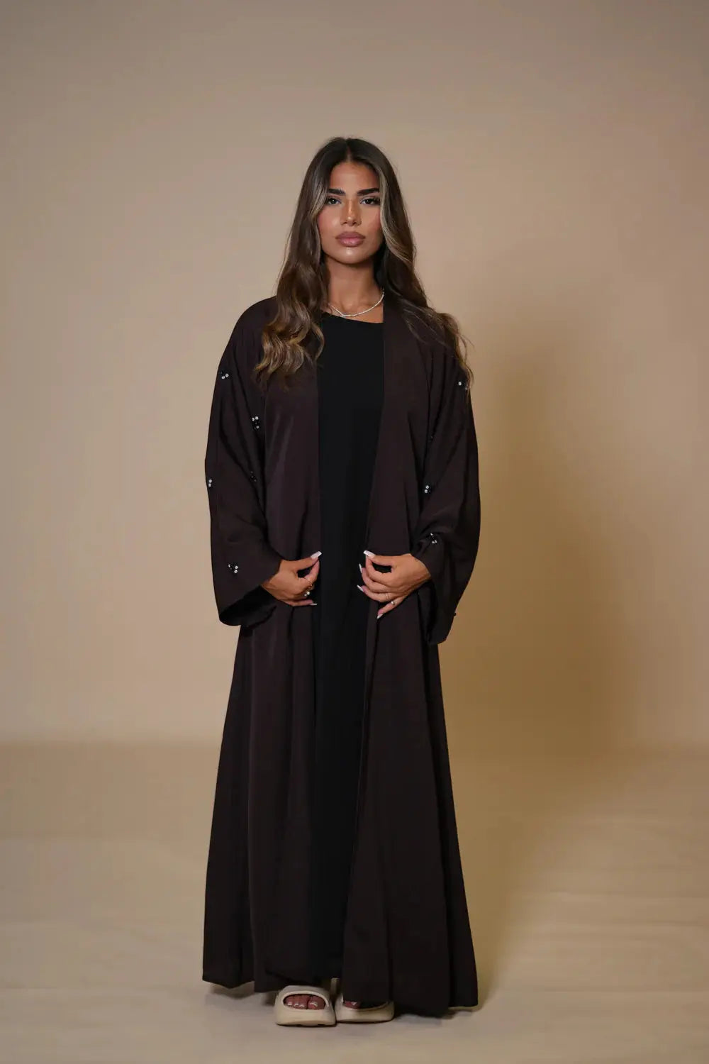 Star Daily Abaya - Dark Brwon Losyana.Shop