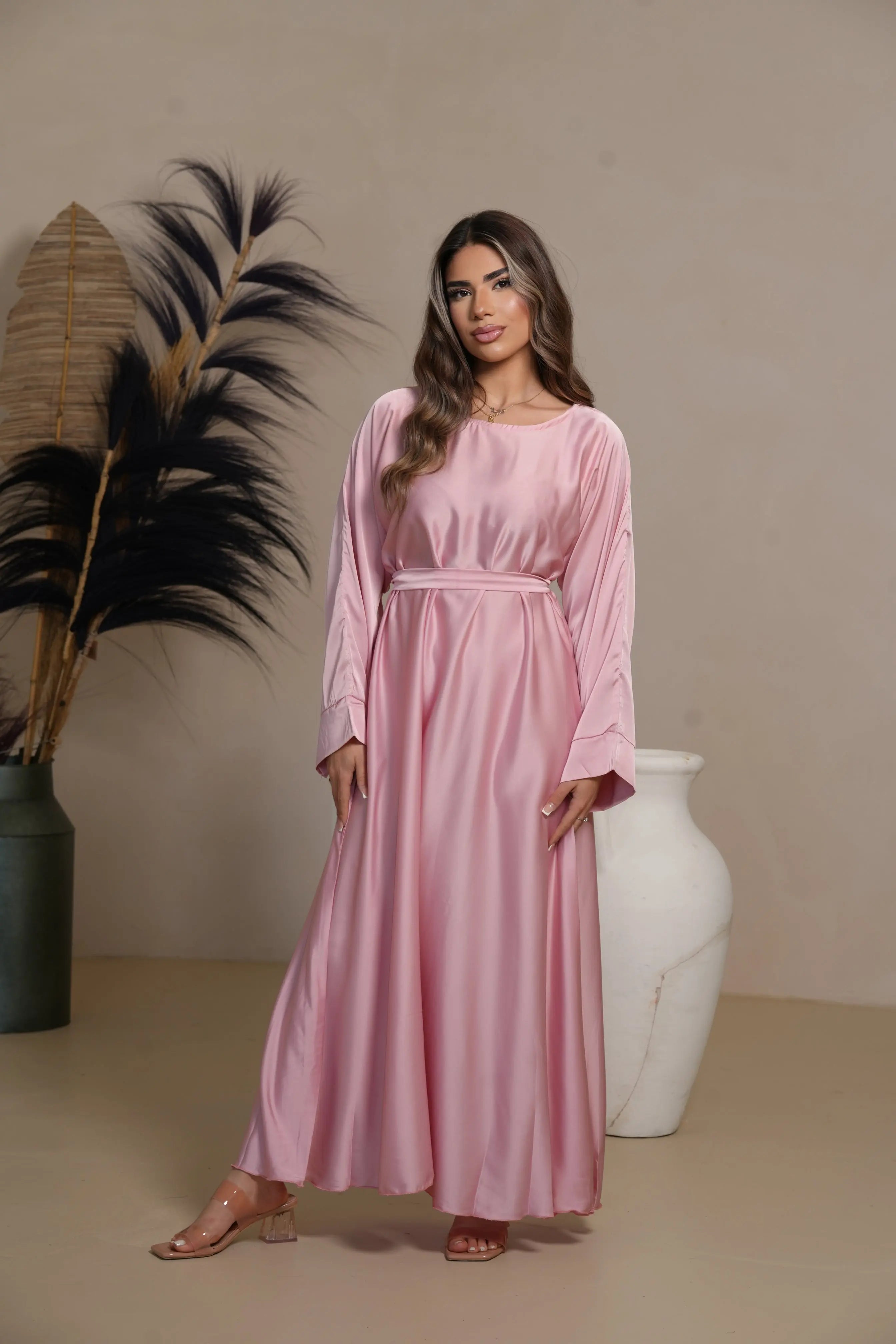 DXB Satin Abaya - Barbie Losyana.Shop
