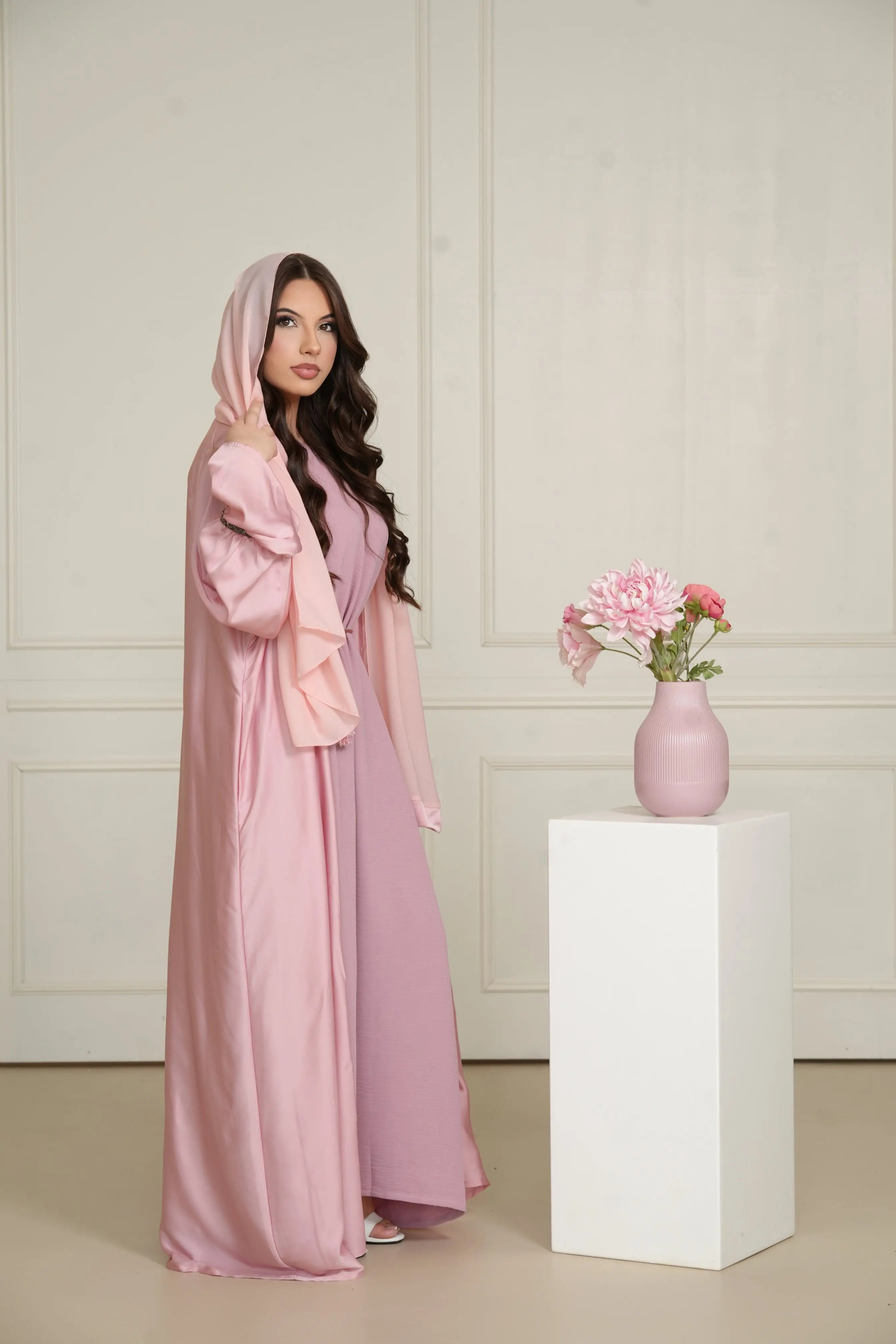 Blackstone Glamour Abaya - Rose Losyana.Shop