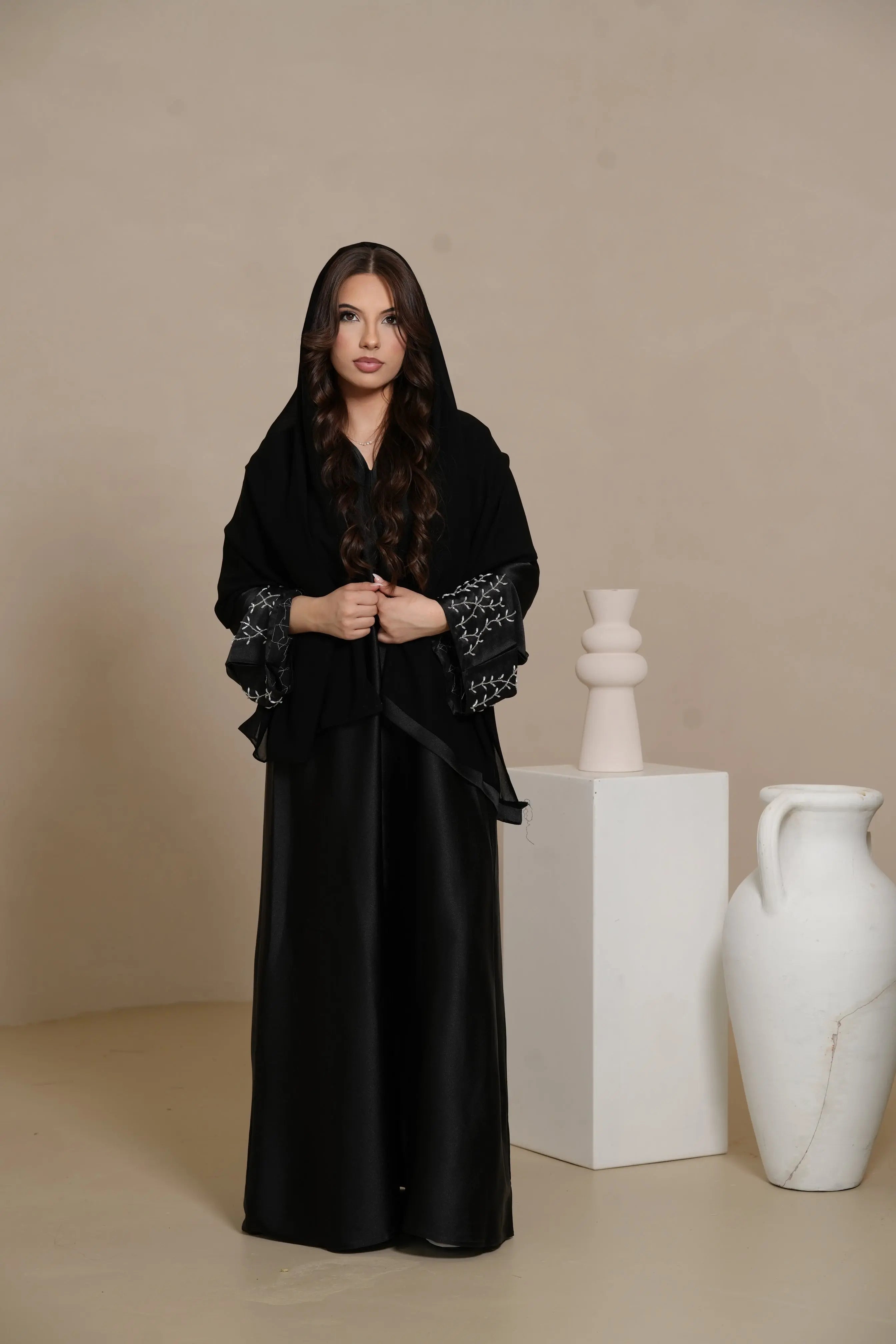 DXB Mira Abaya - black Losyana.Shop