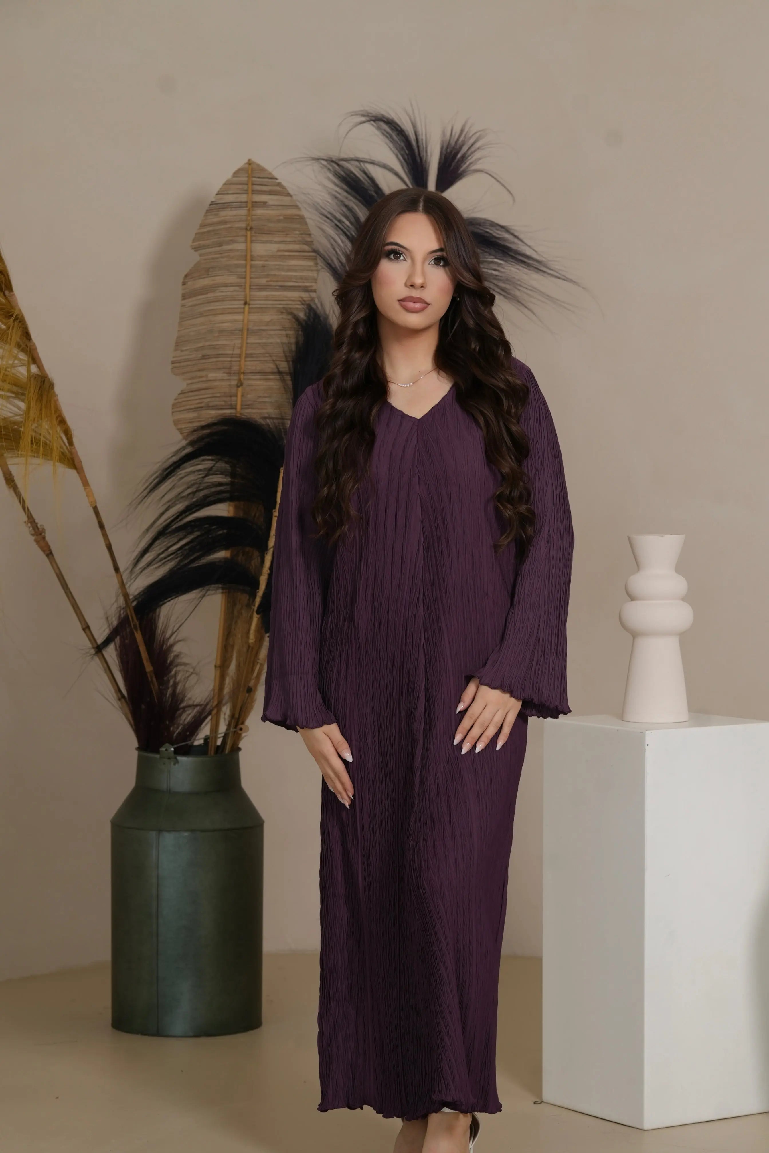 Summer dress - Dark purple Losyana.Shop