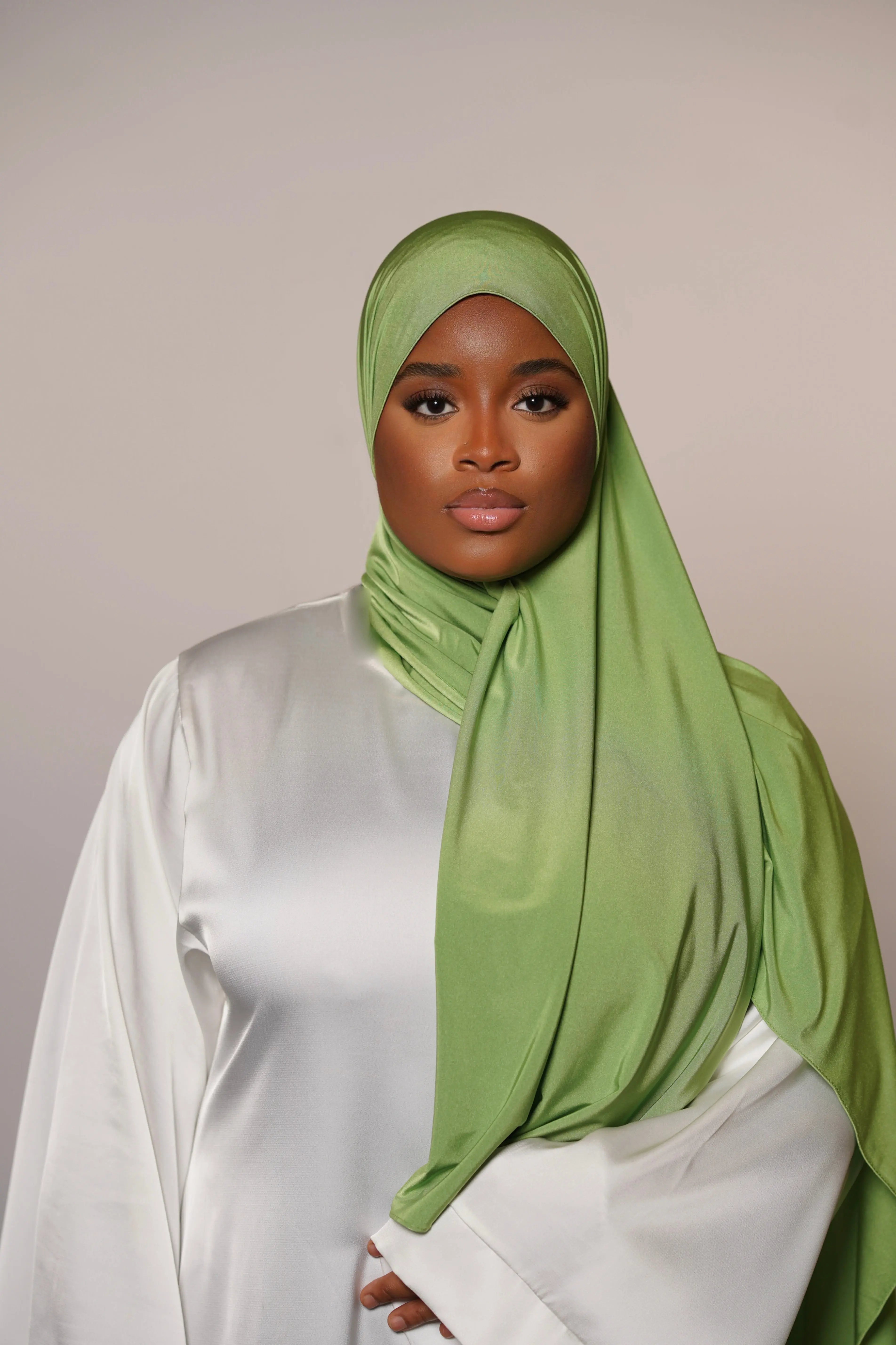 Satin premium jersey - lime Losyana.Shop