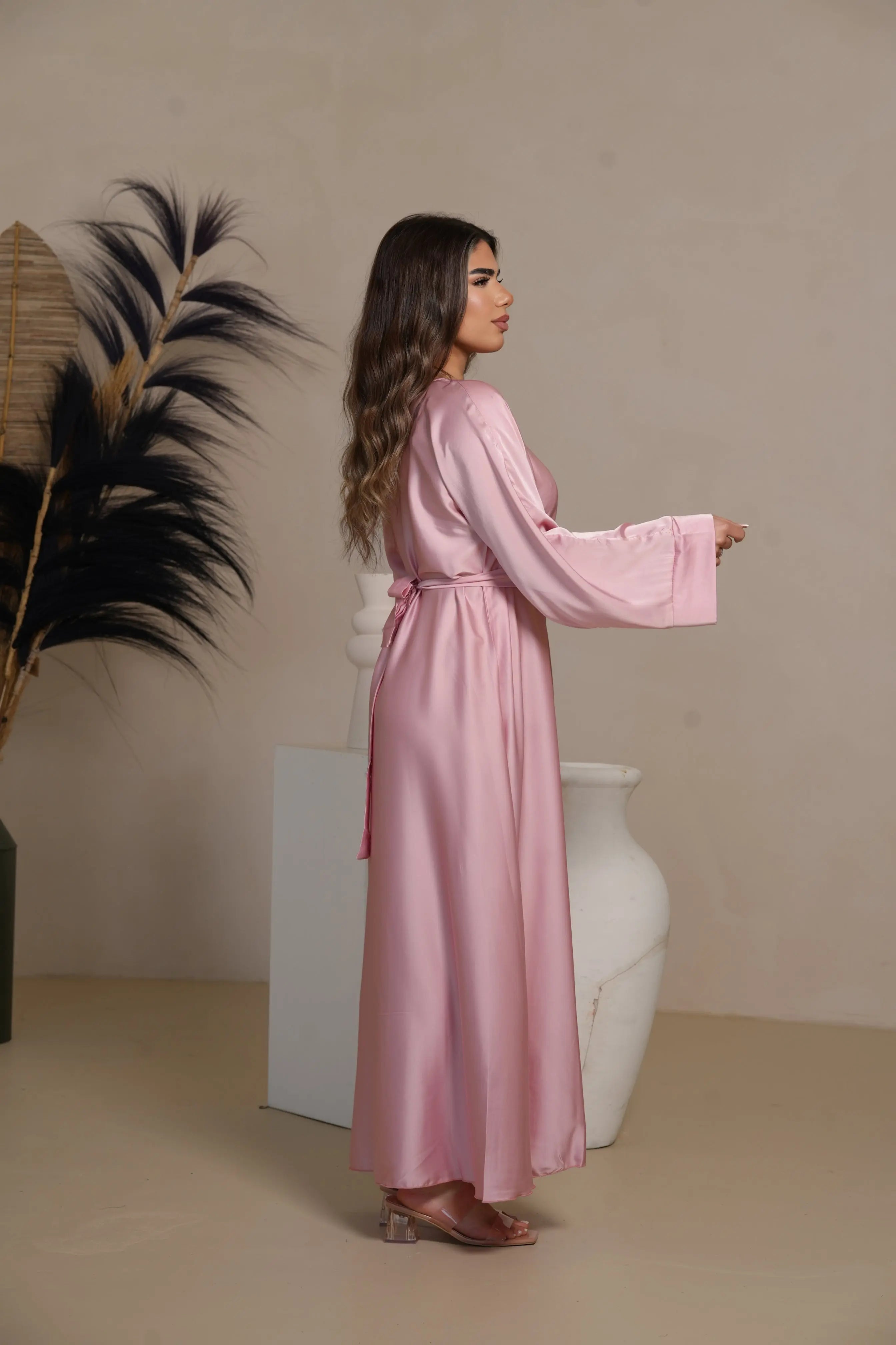 DXB Satin Abaya - Barbie Losyana.Shop
