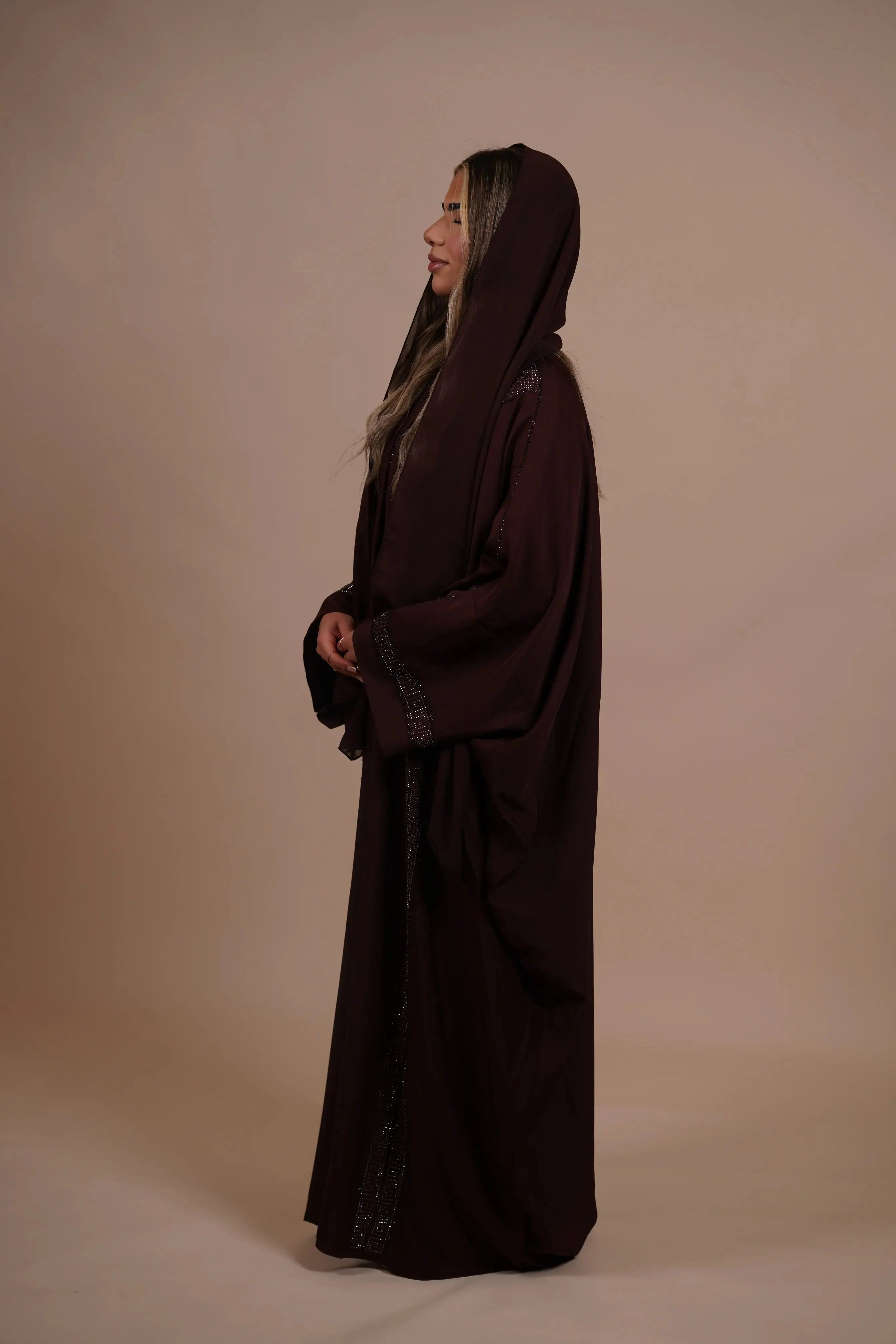 Emirate abaya - Brown Sugar Losyana.Shop