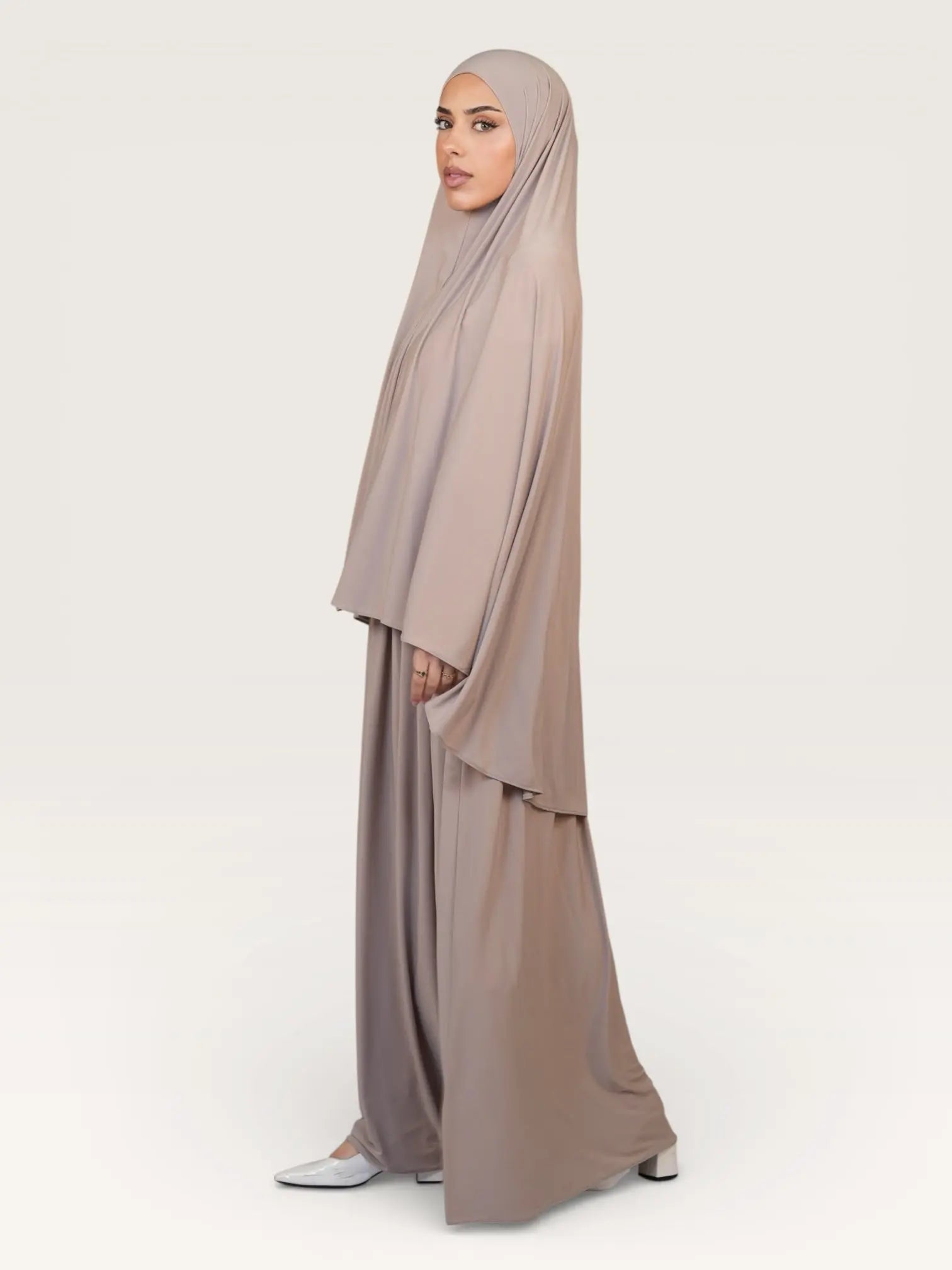 premium khimar set - light beige