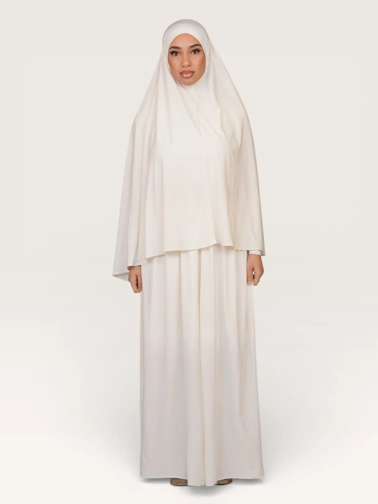 premium khimar set - white