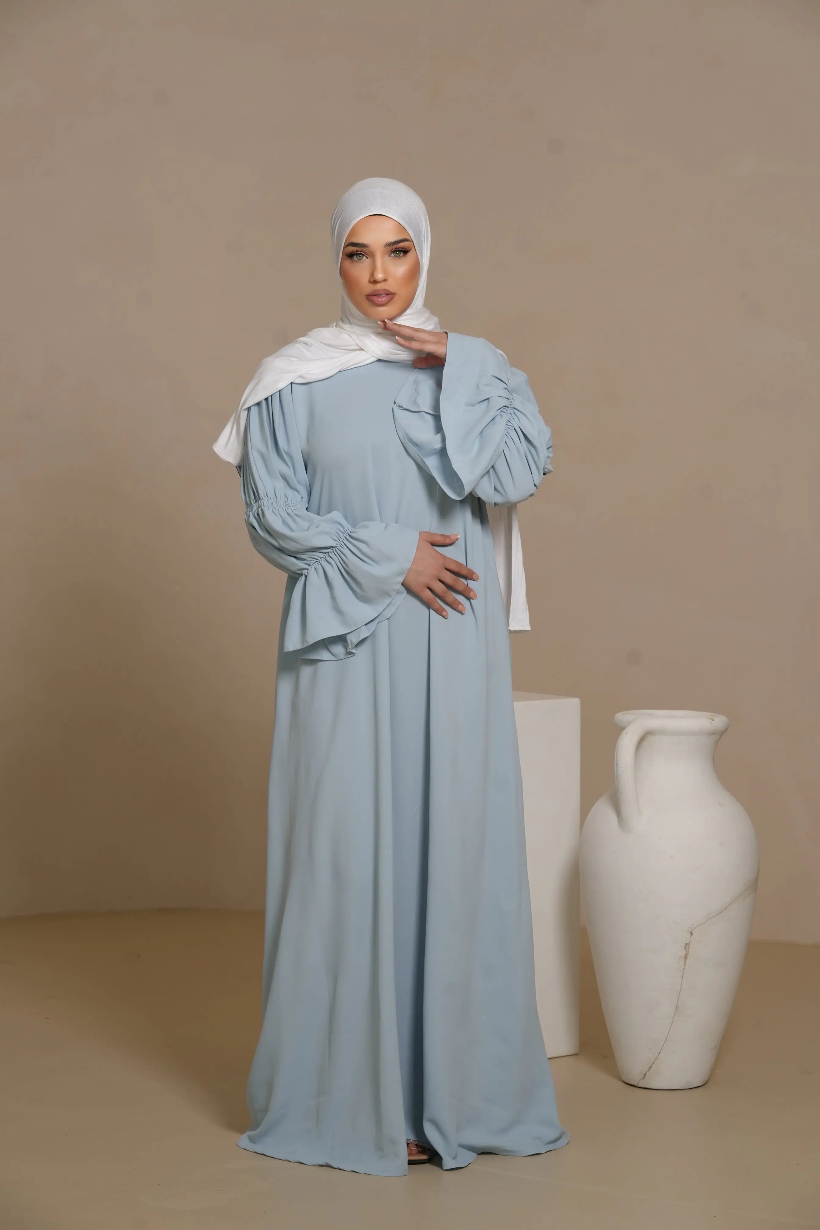 Daily Medine Abaya - Baby blue Losyana.Shop