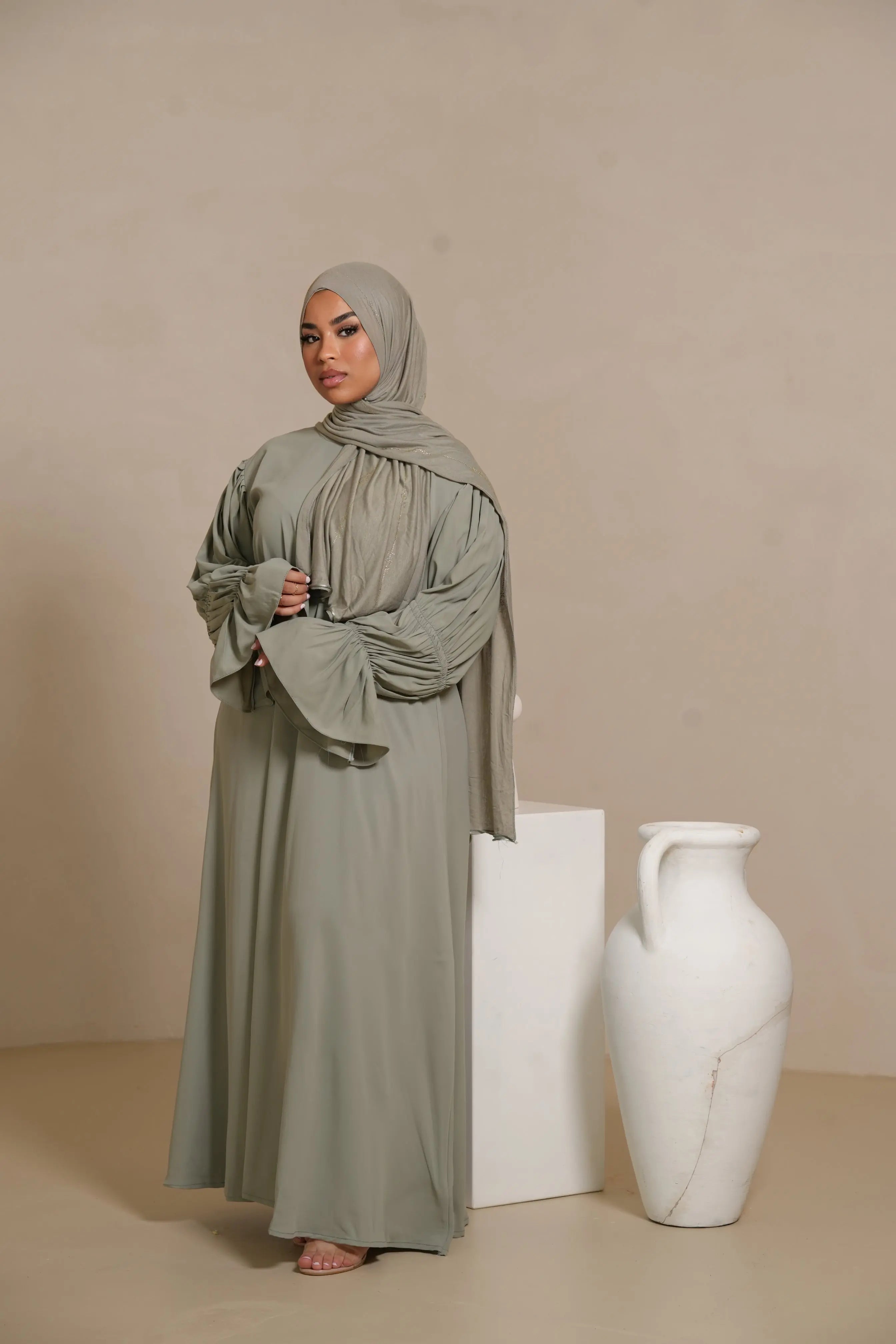 Daily Medina Abaya - pistachio Losyana.Shop