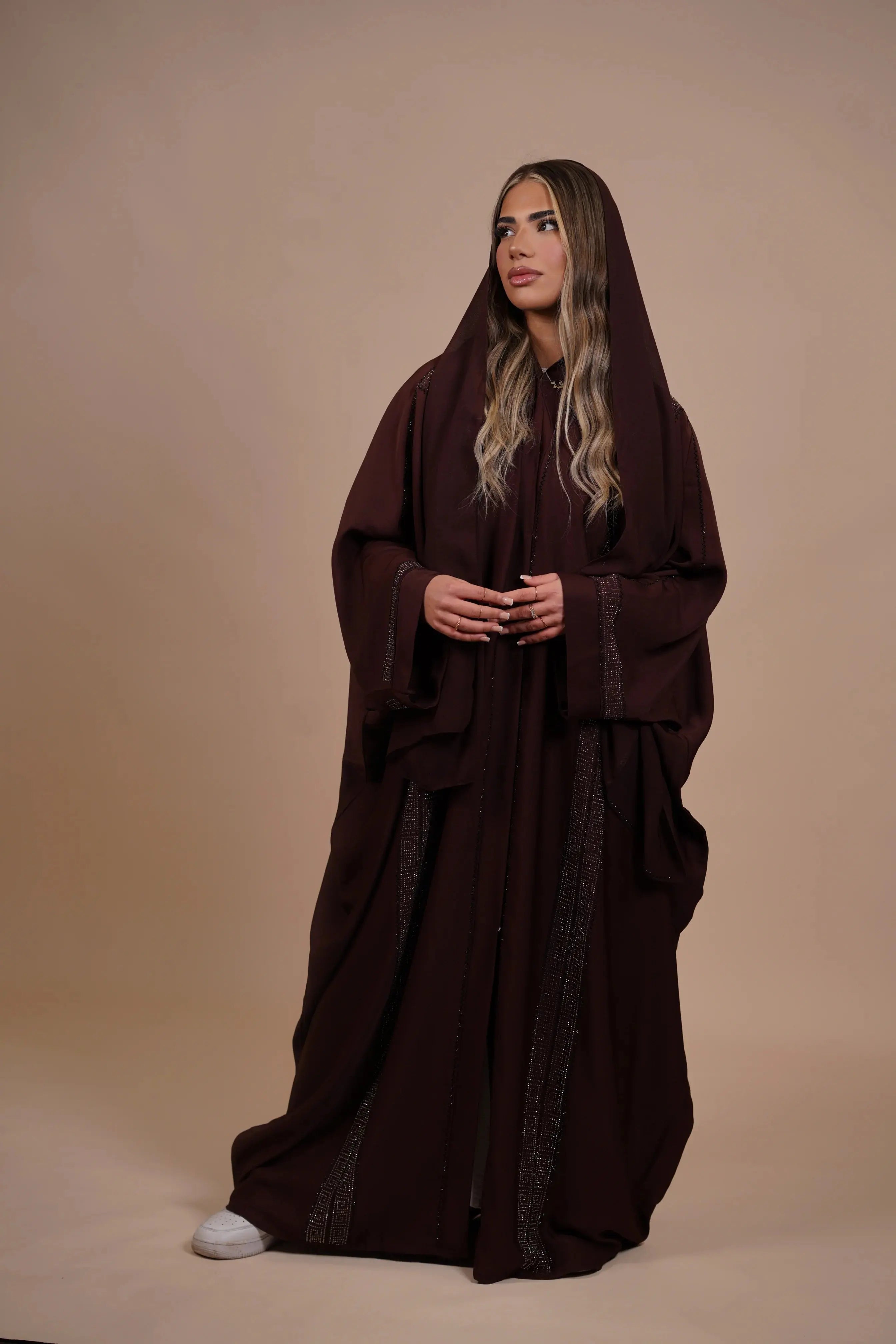 Emirate abaya - Brown Sugar Losyana.Shop