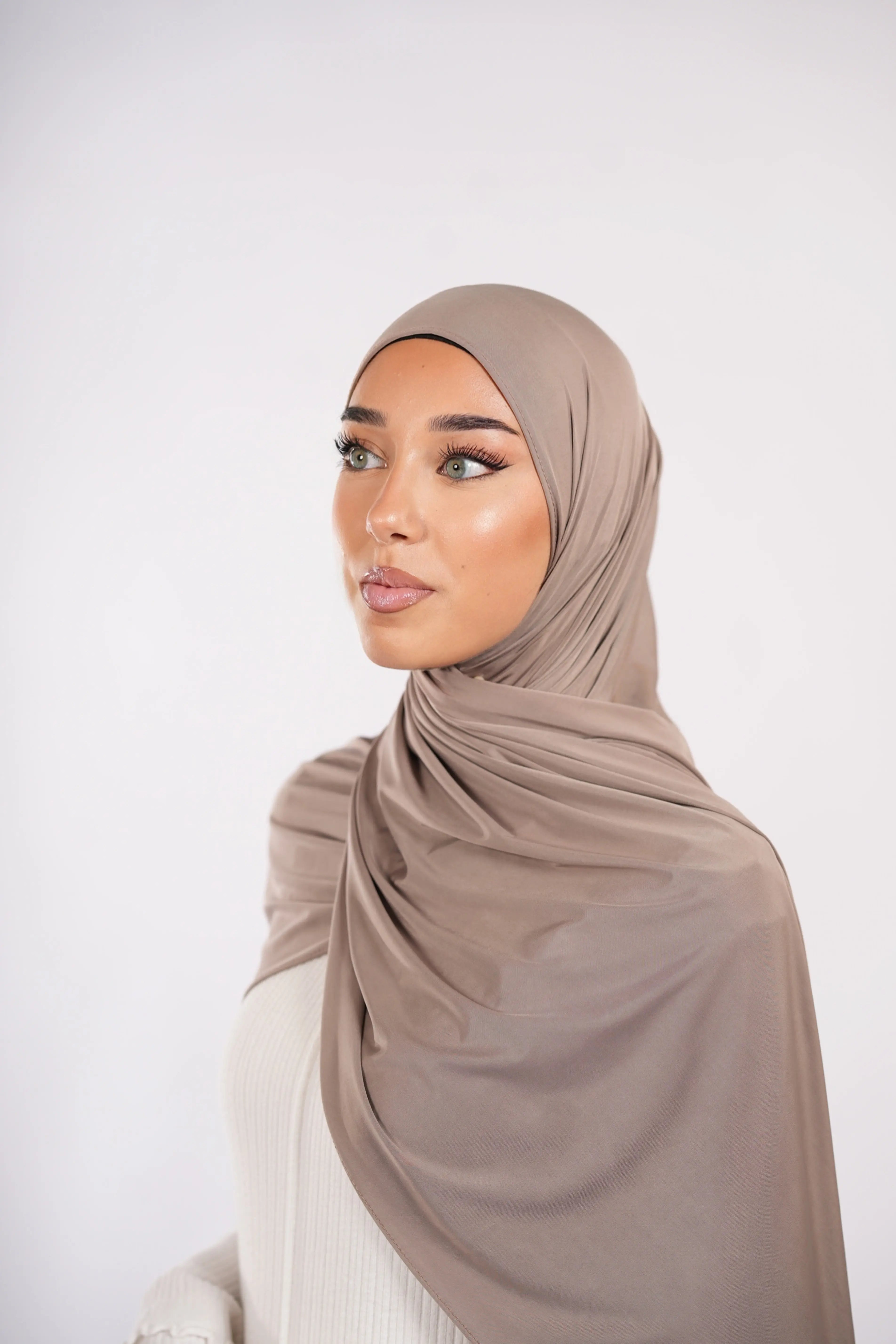 Liquid Jersey - Dark beige Losyana.Shop