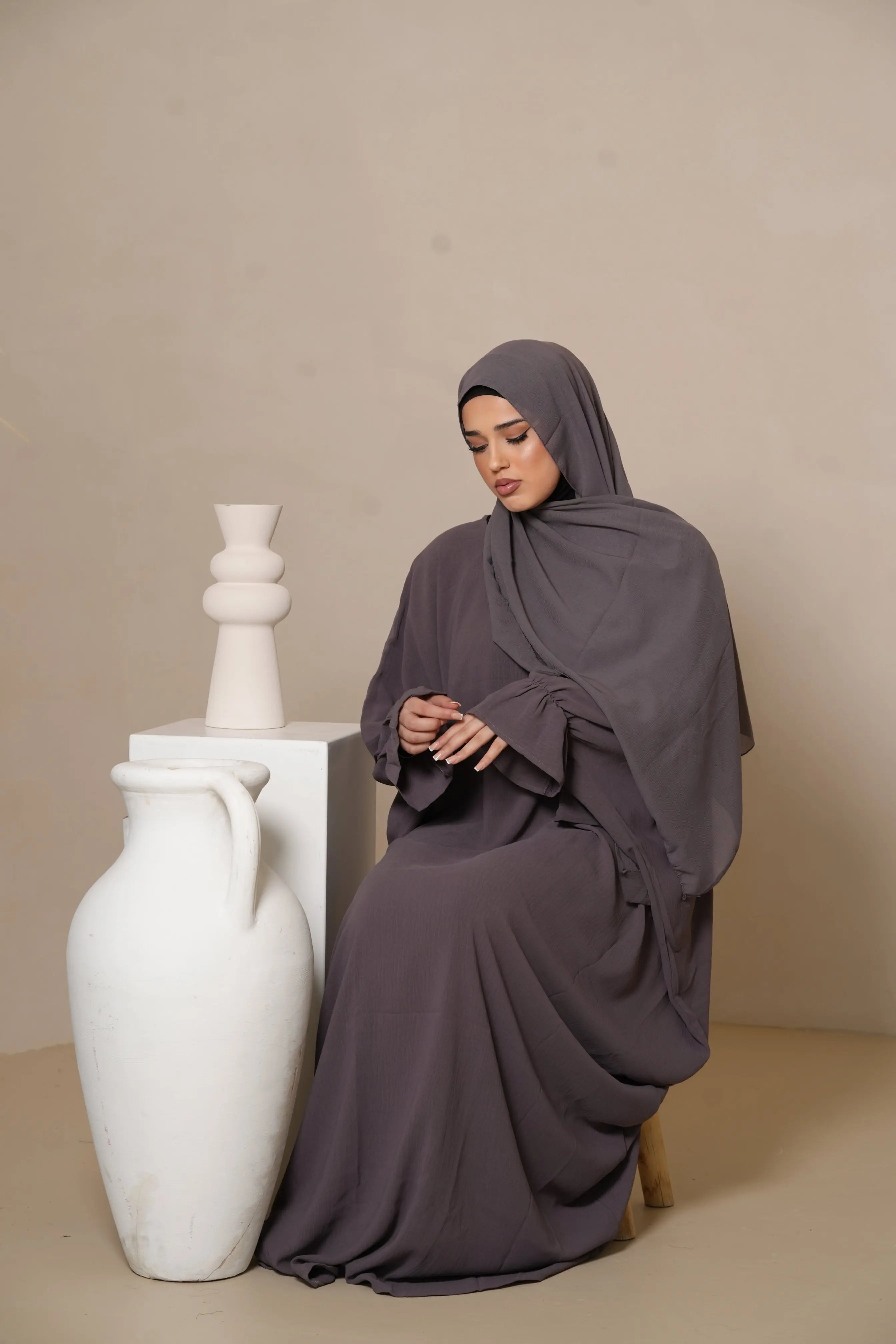 Jazz Abaya - mocca Losyana.Shop