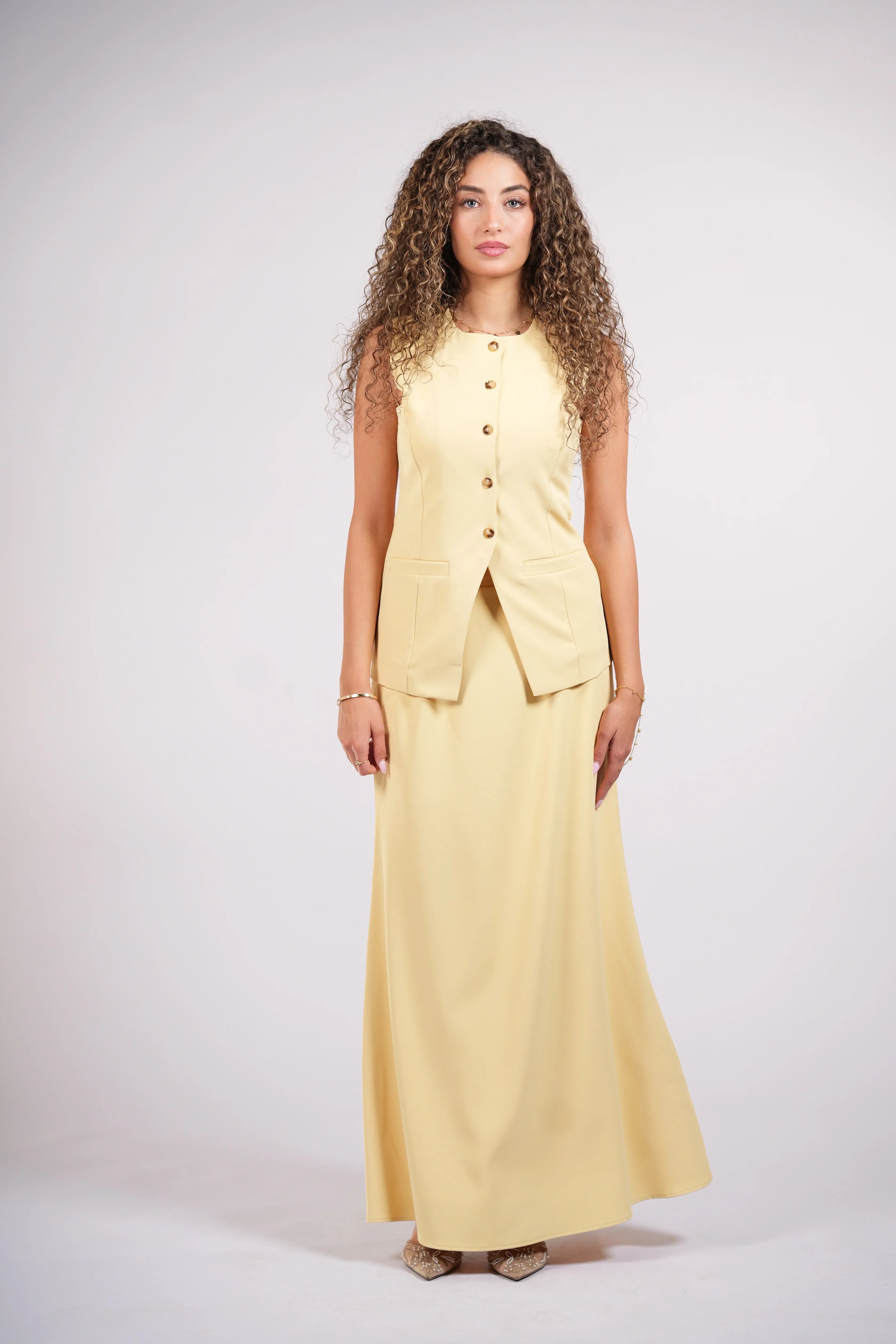old vienna vest - butter yellow Losyana.Shop