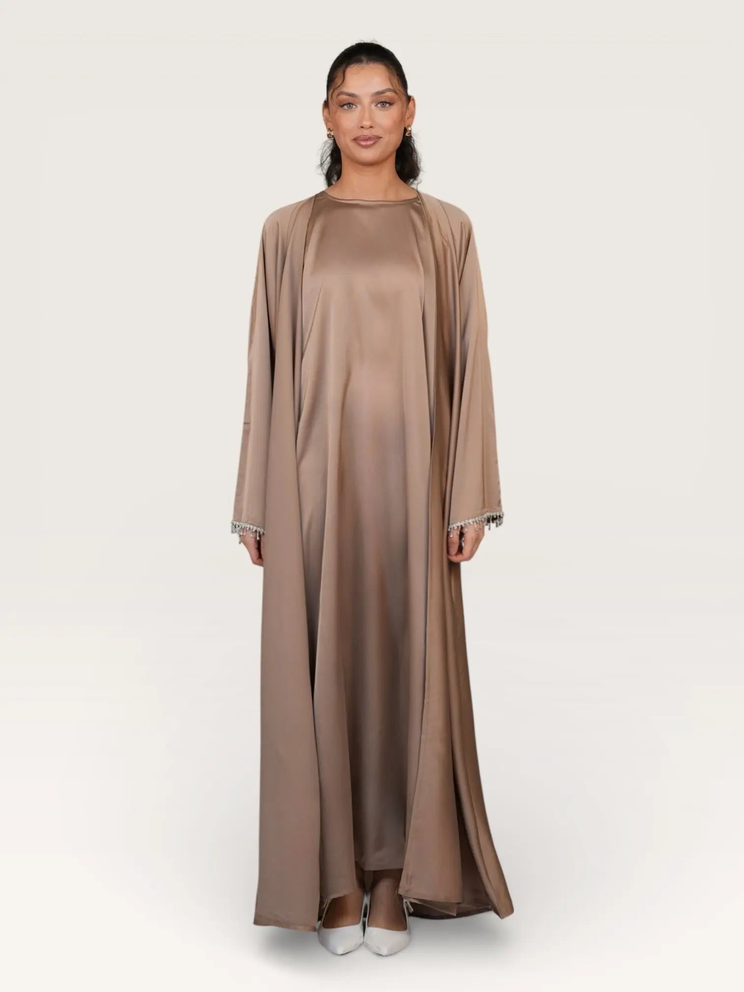 zara abaya - beige