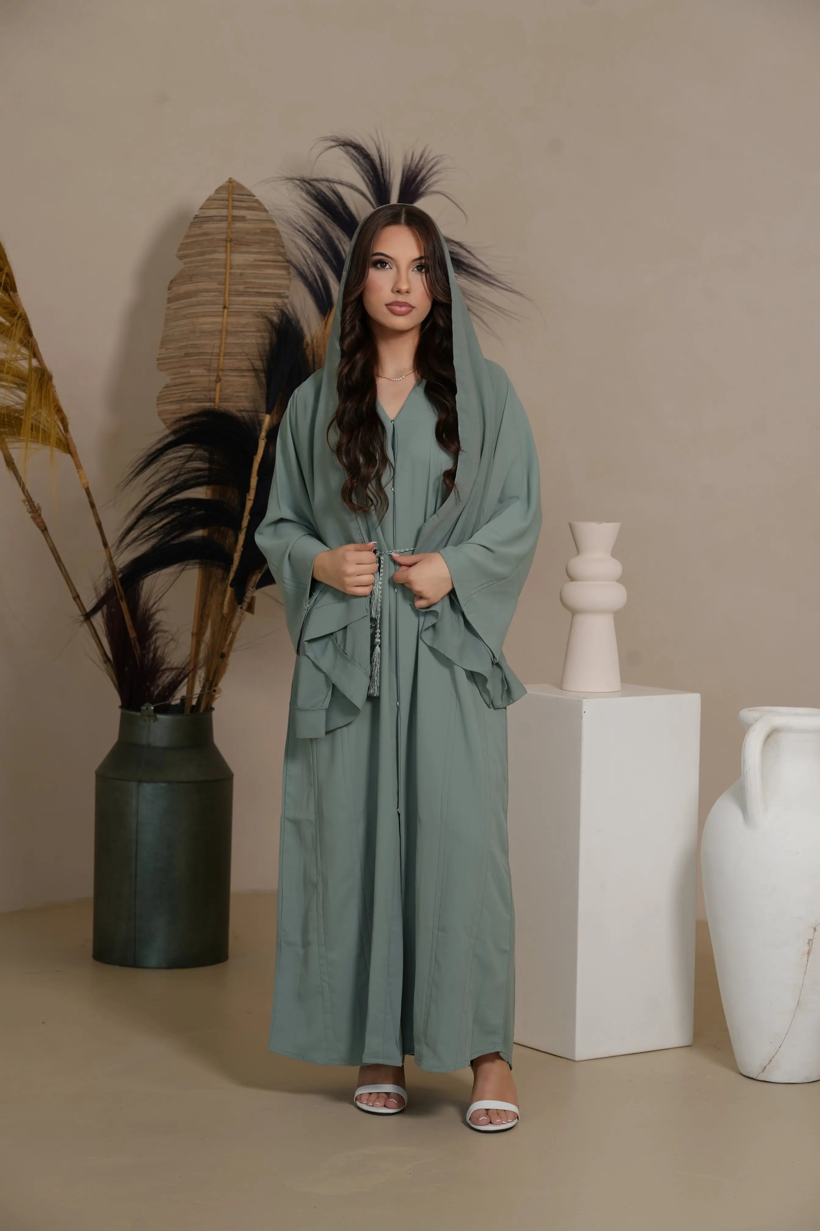 Lines Daily Abaya - Mint Losyana.Shop