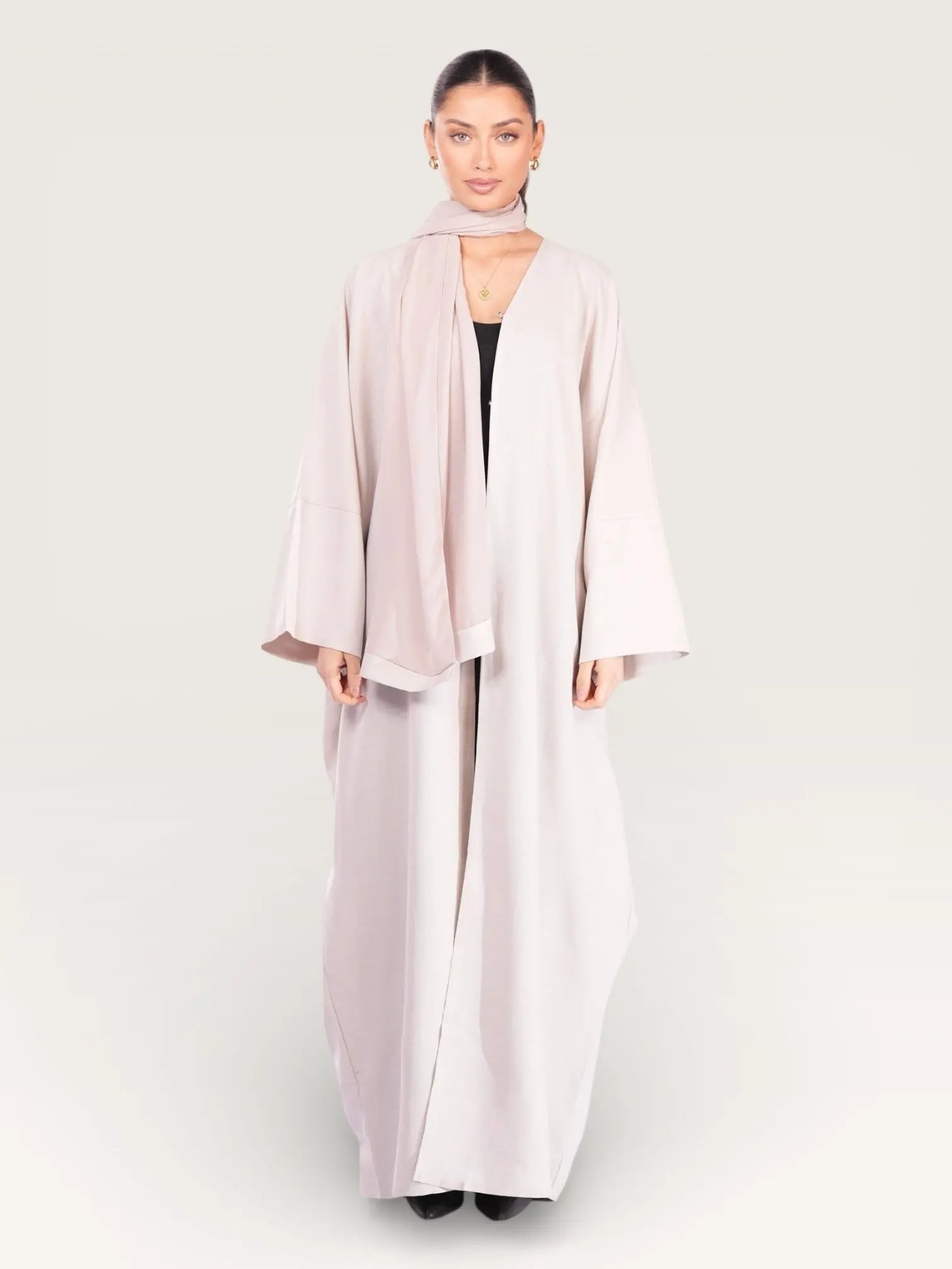 linen abaya - cream