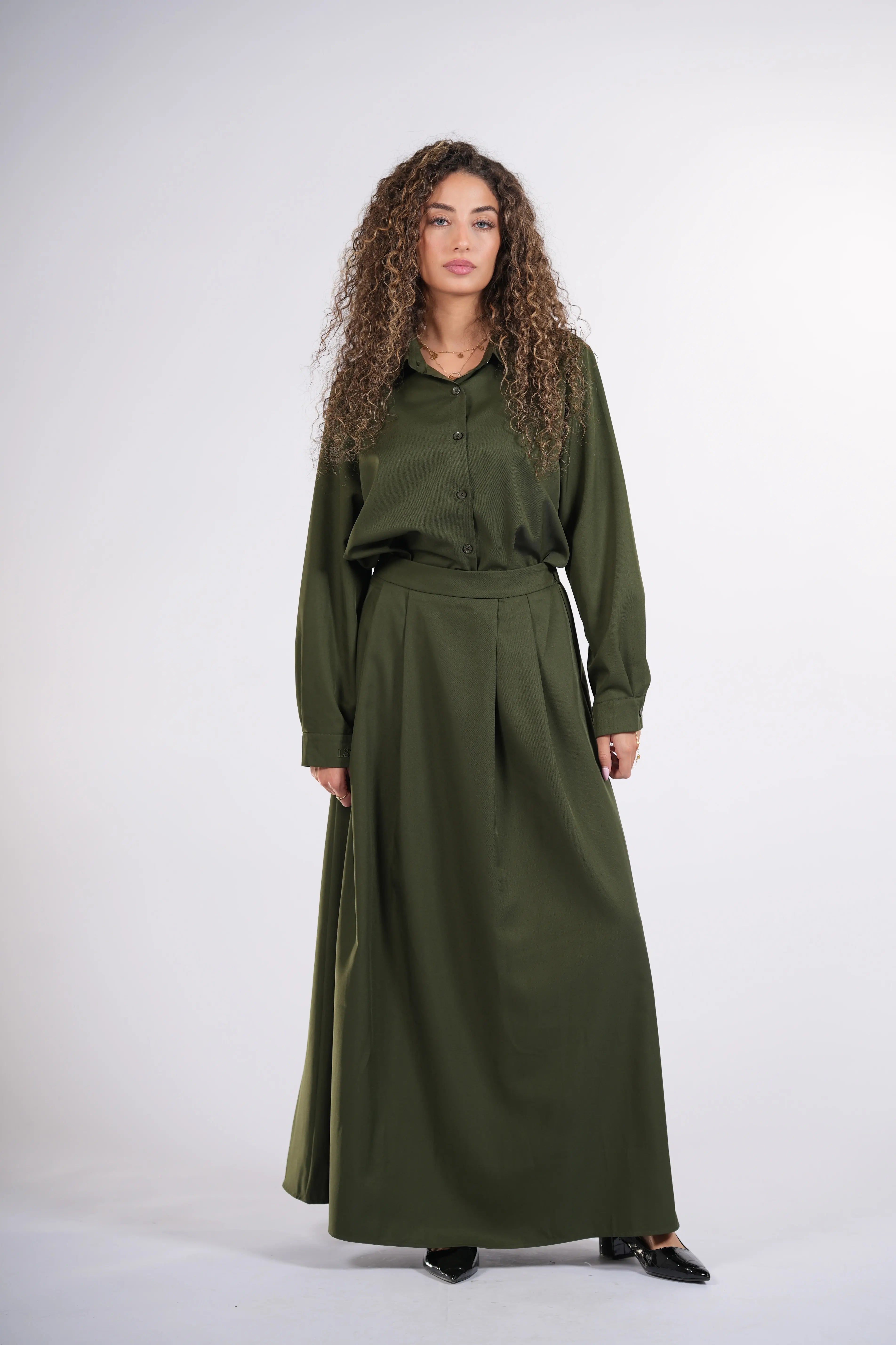 timeless skirt - khaki green Losyana.Shop