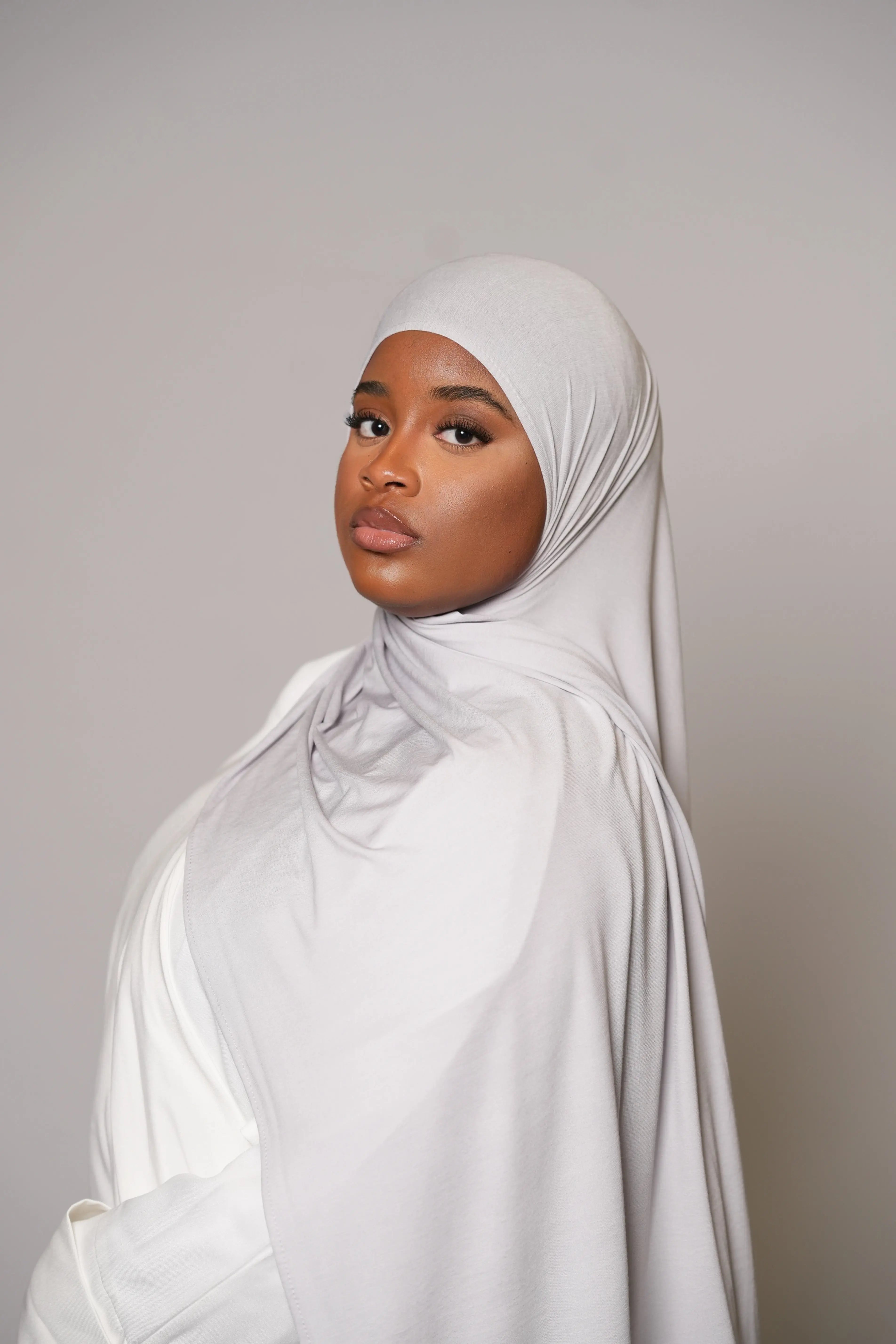 Premium Bamboo Jersey - silvery white Losyana.Shop