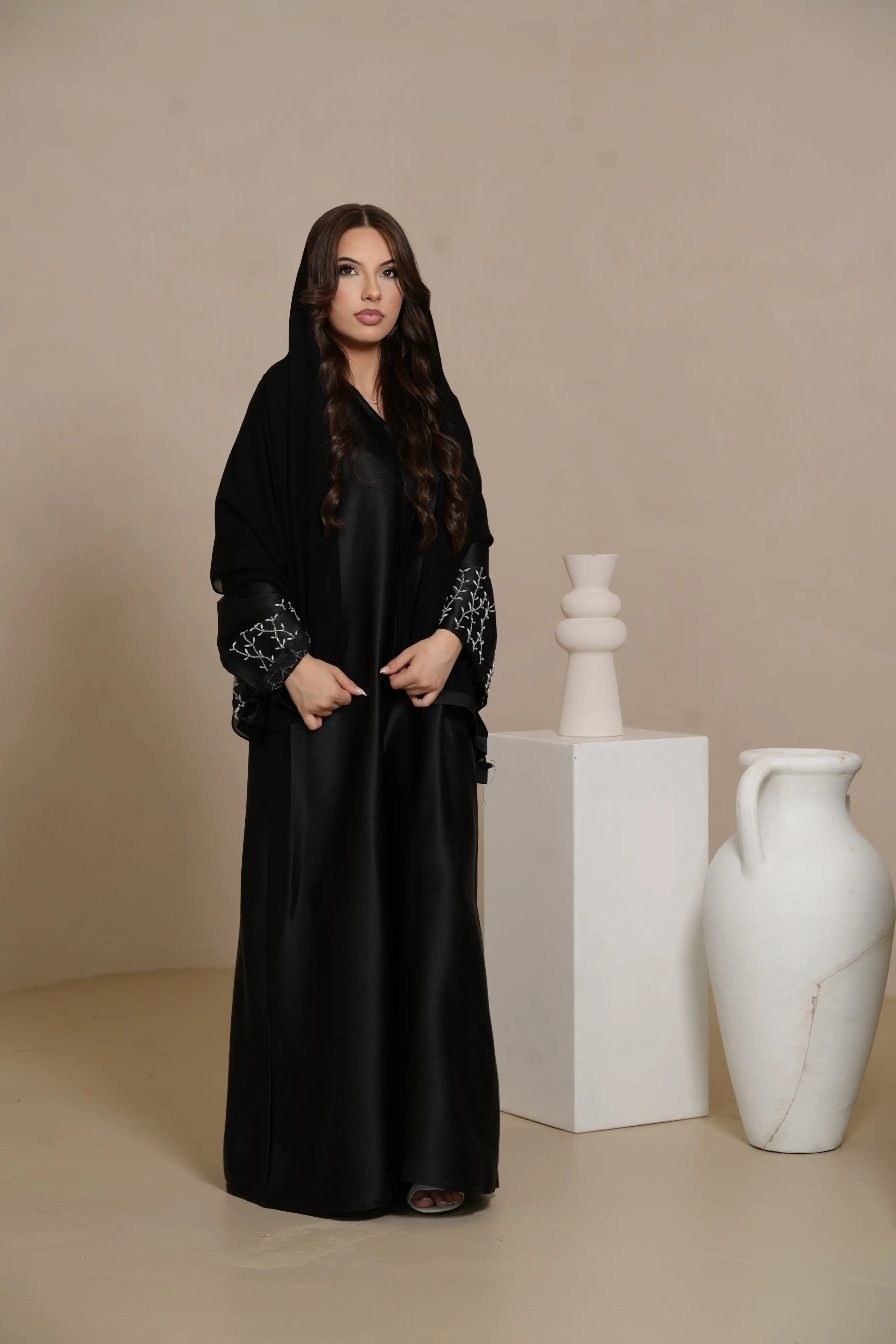 DXB Mira Abaya - black Losyana.Shop