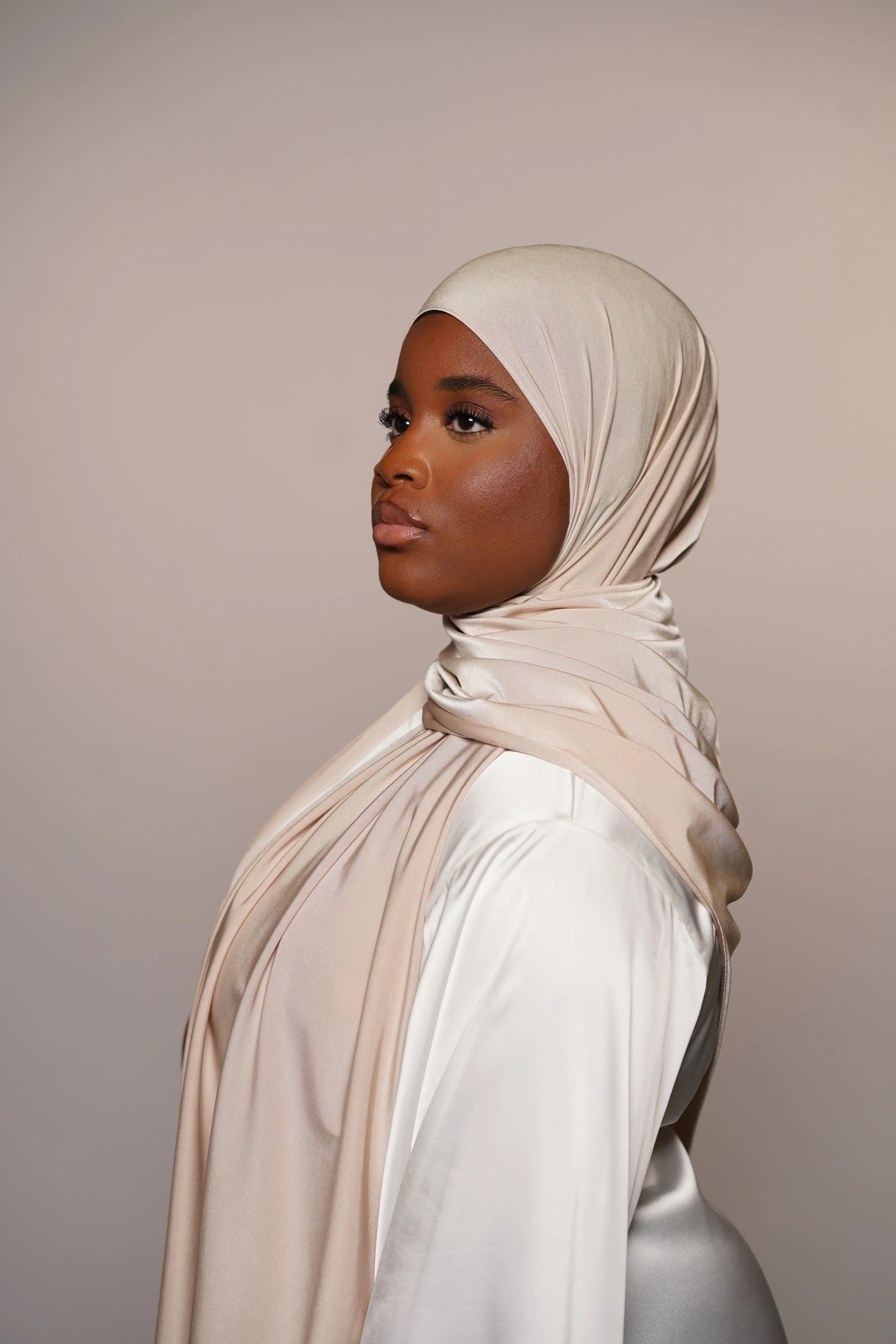 Satin Premium Jersey - light beige Losyana.Shop