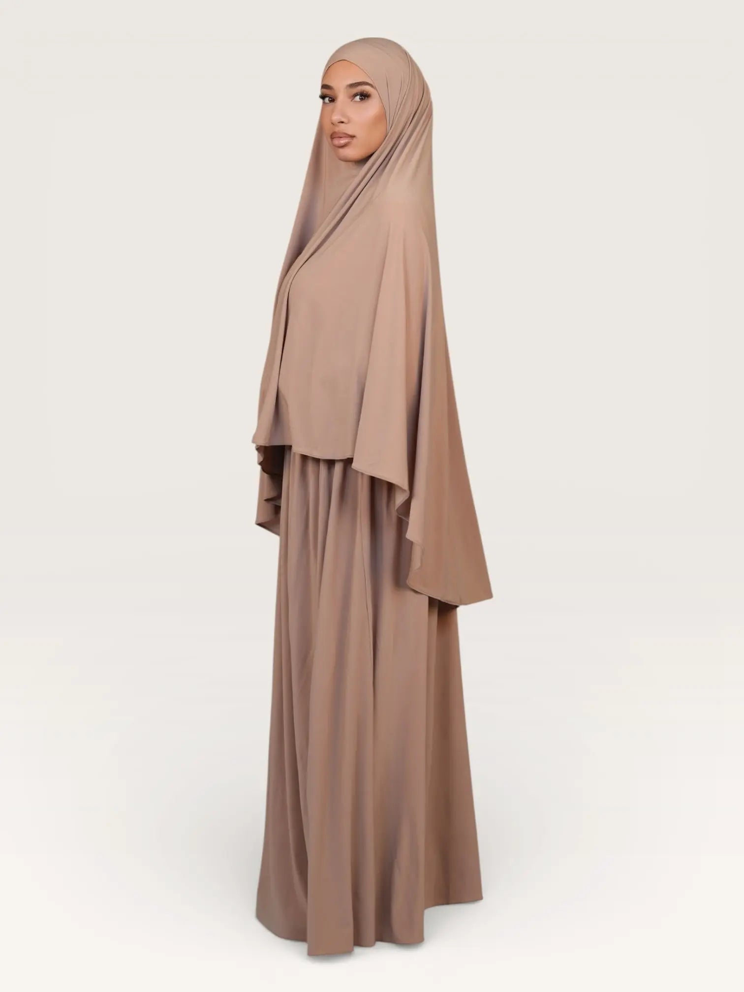 premium khimar set - beige