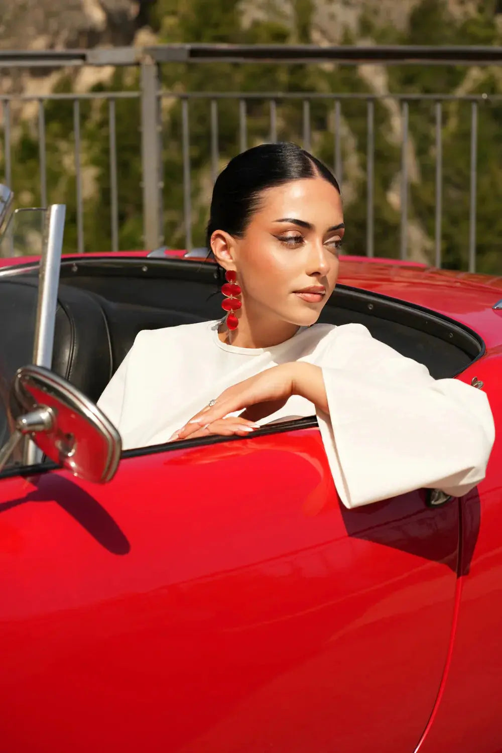 AMALFI LINEN DRESS - WHITE Losyana.nl