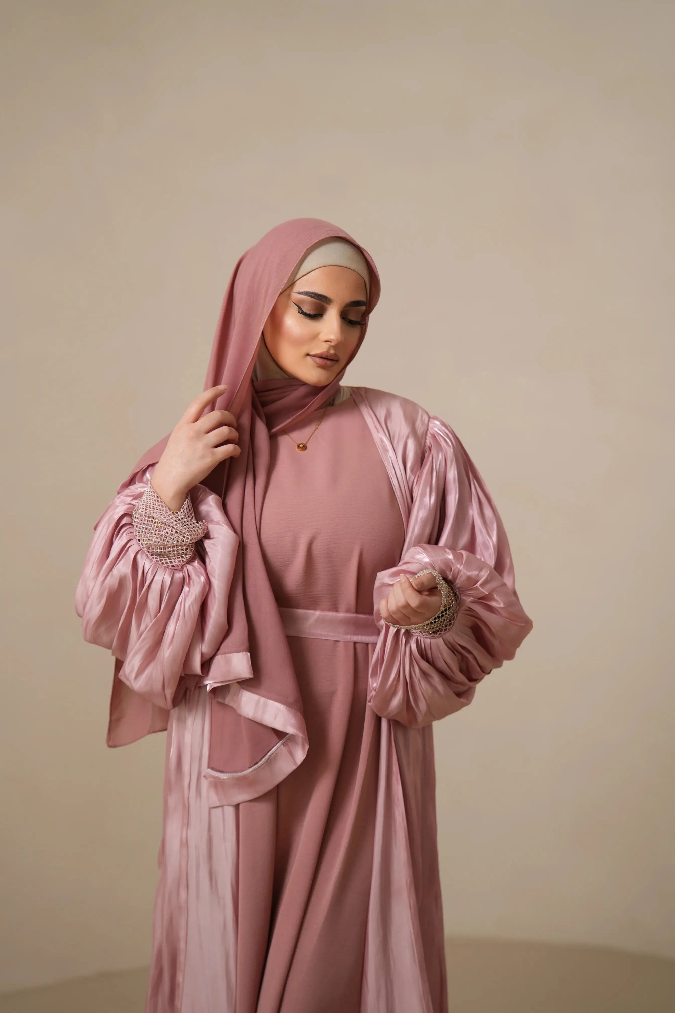 Emirate abaya - PINK Losyana.Shop