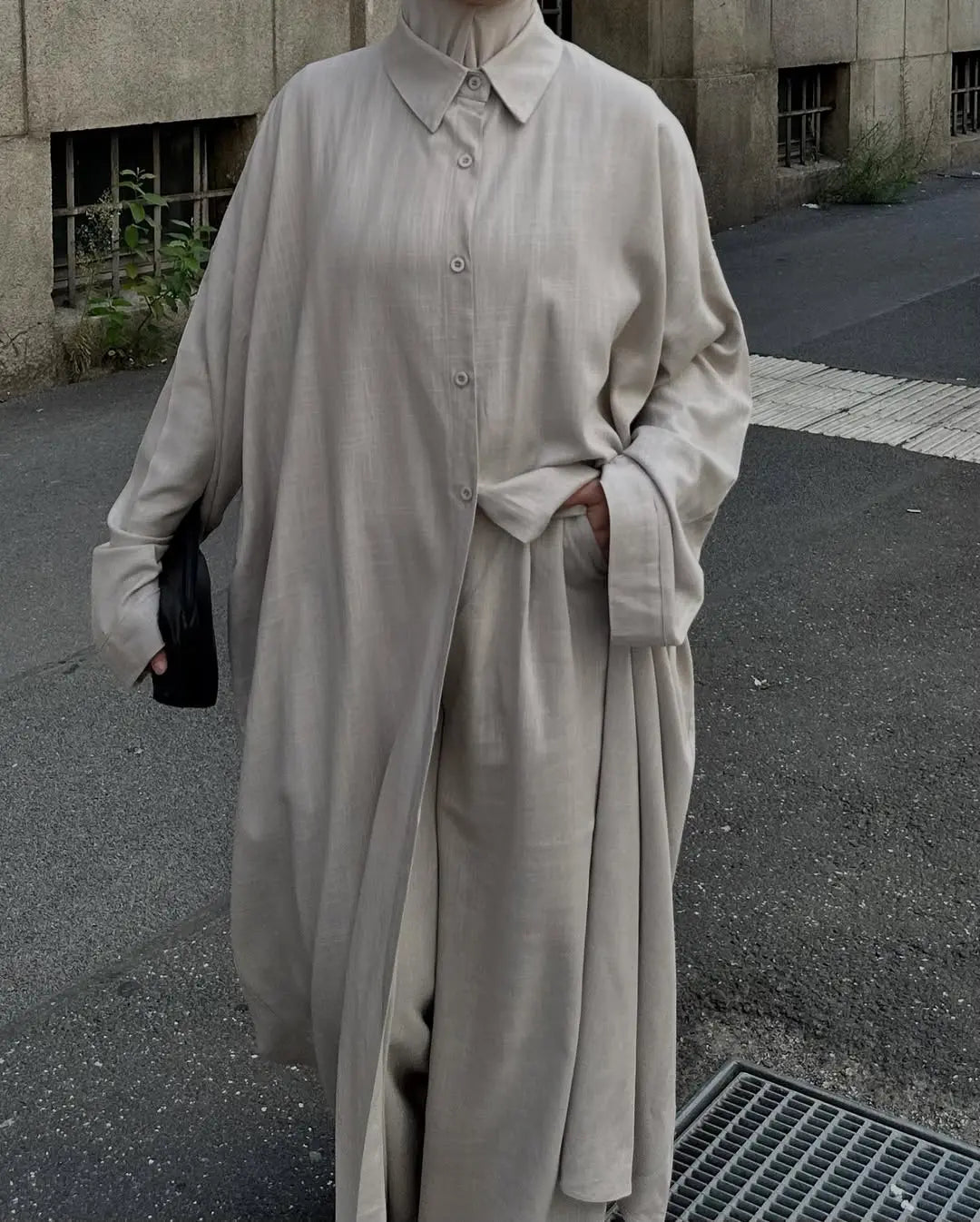 PALMA LINEN SET - COSTA CREAM - Losyana.Shop