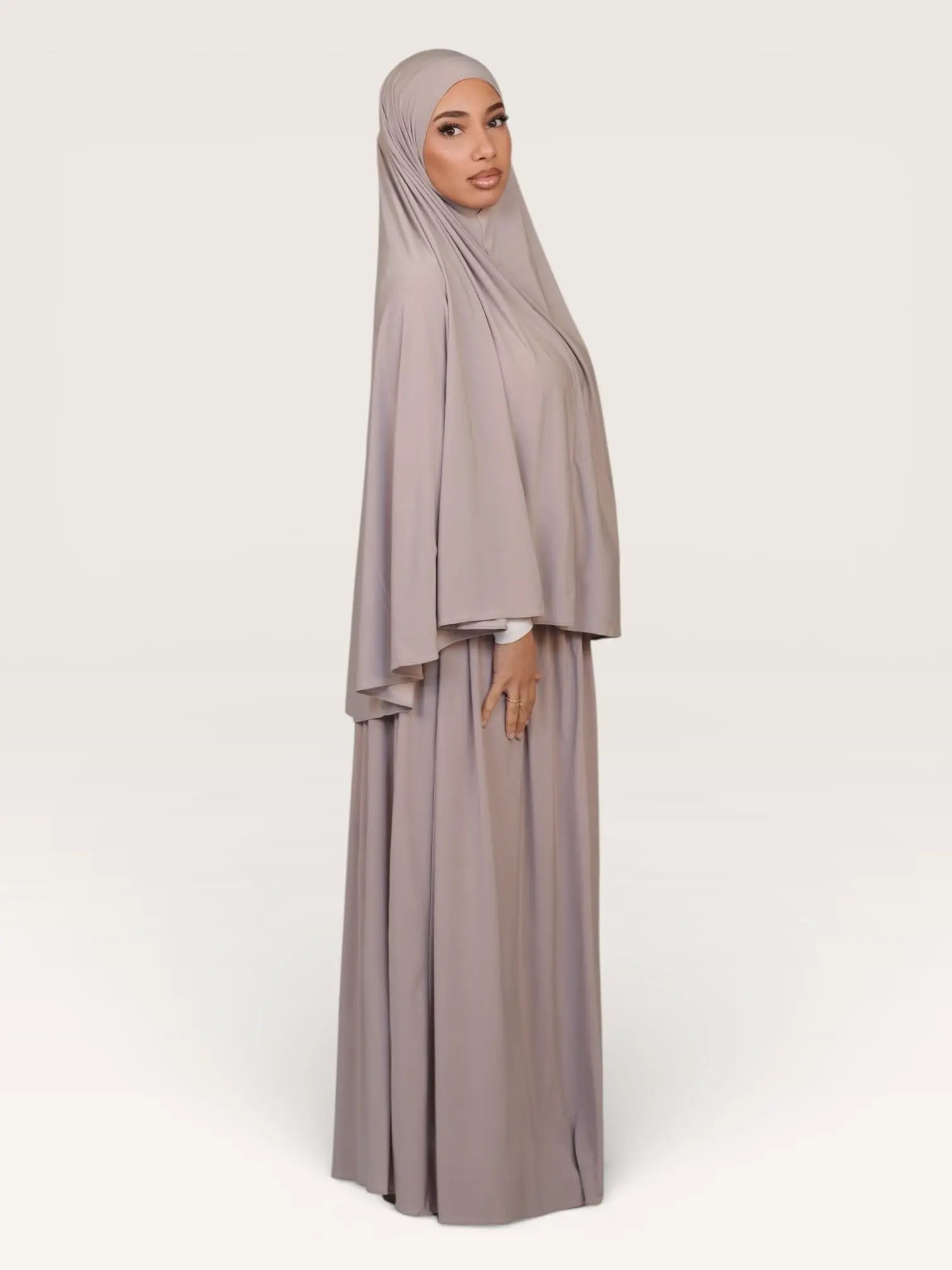 premium khimar set - costa cream