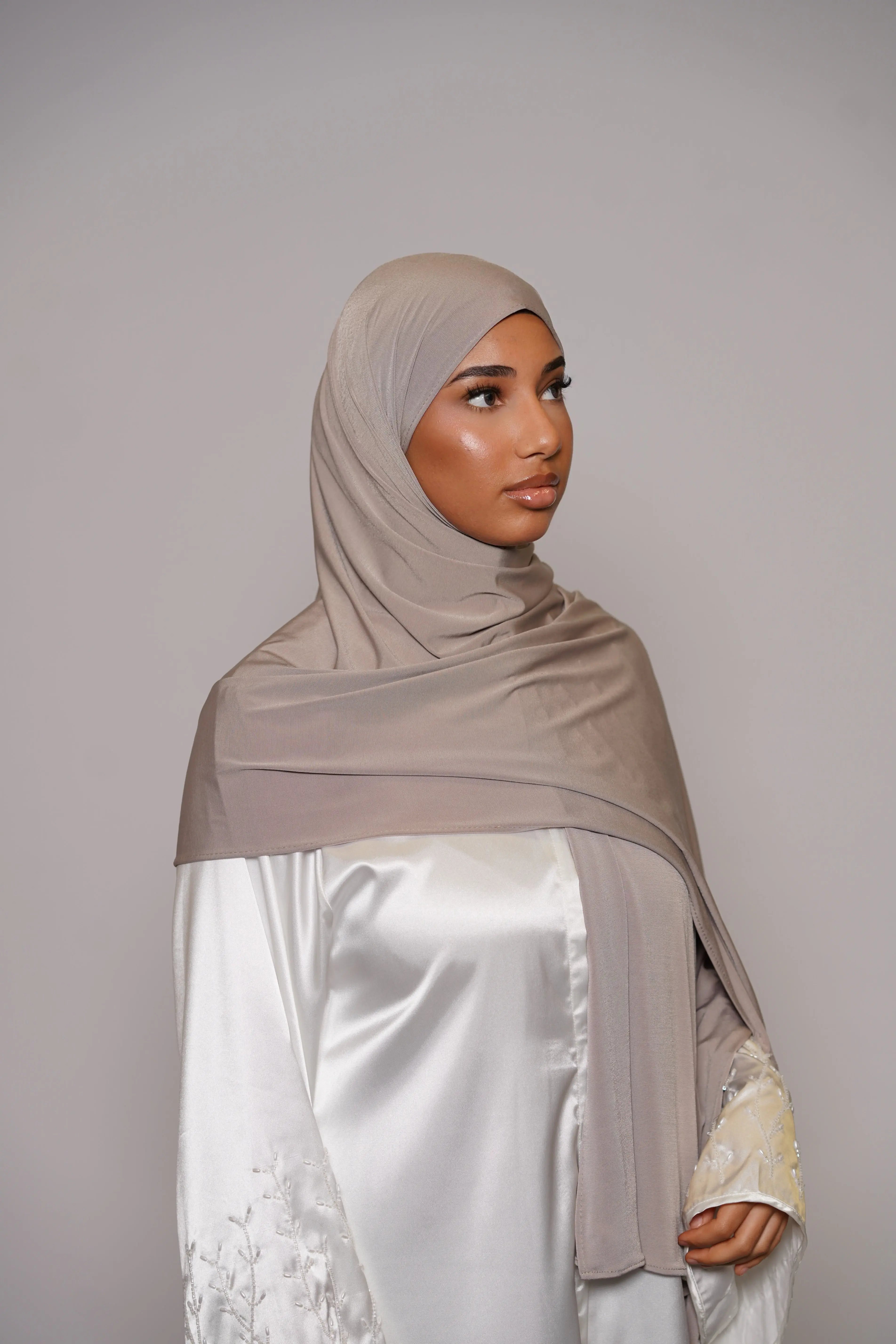 Satin Premium Jersey - ashy beige Losyana.Shop