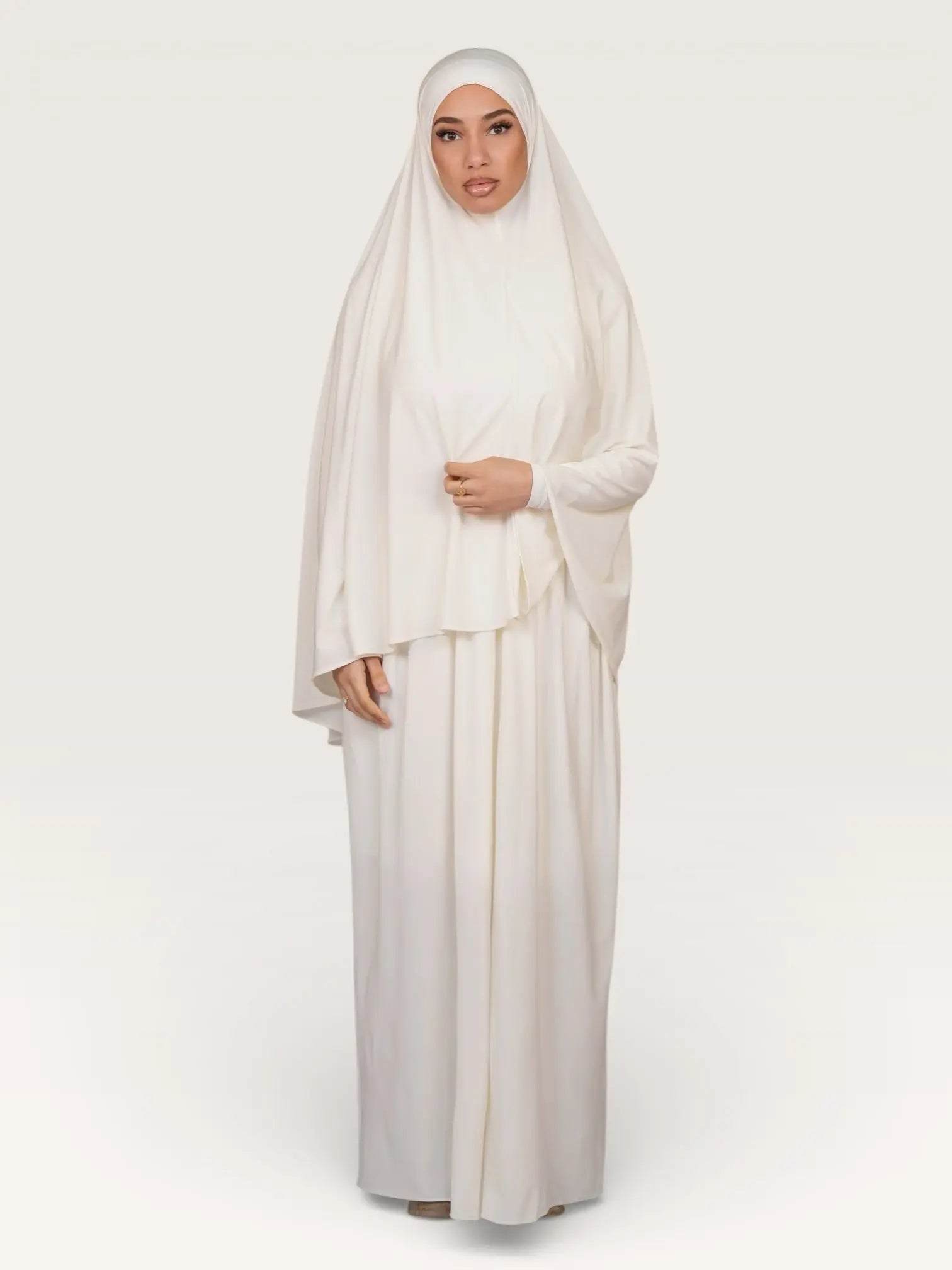 premium khimar set - white