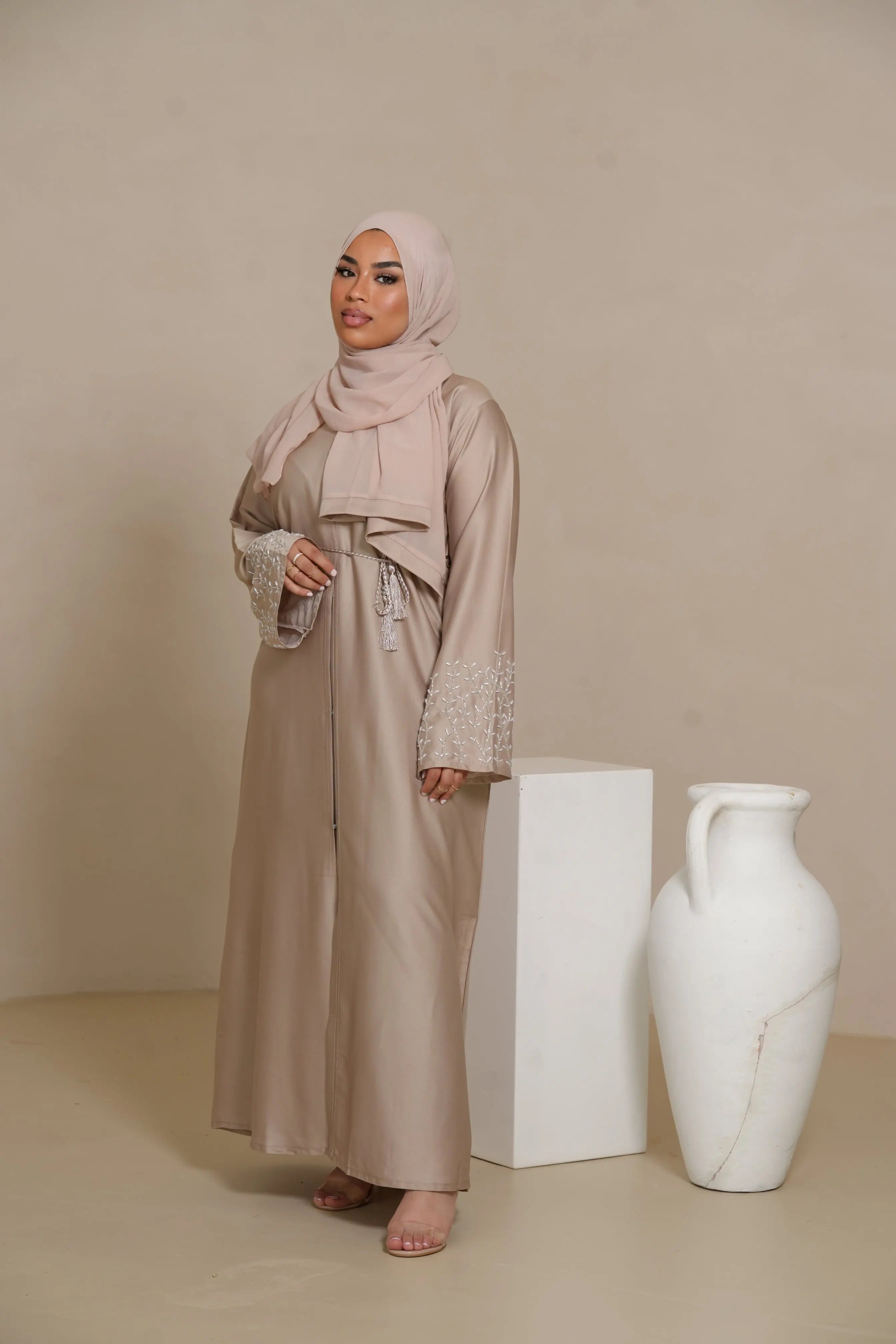 DXB Mira Abaya - beige Losyana.Shop