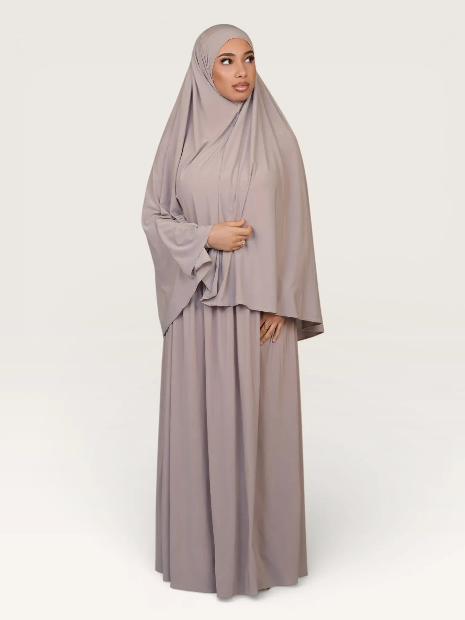 premium khimar set - costa cream