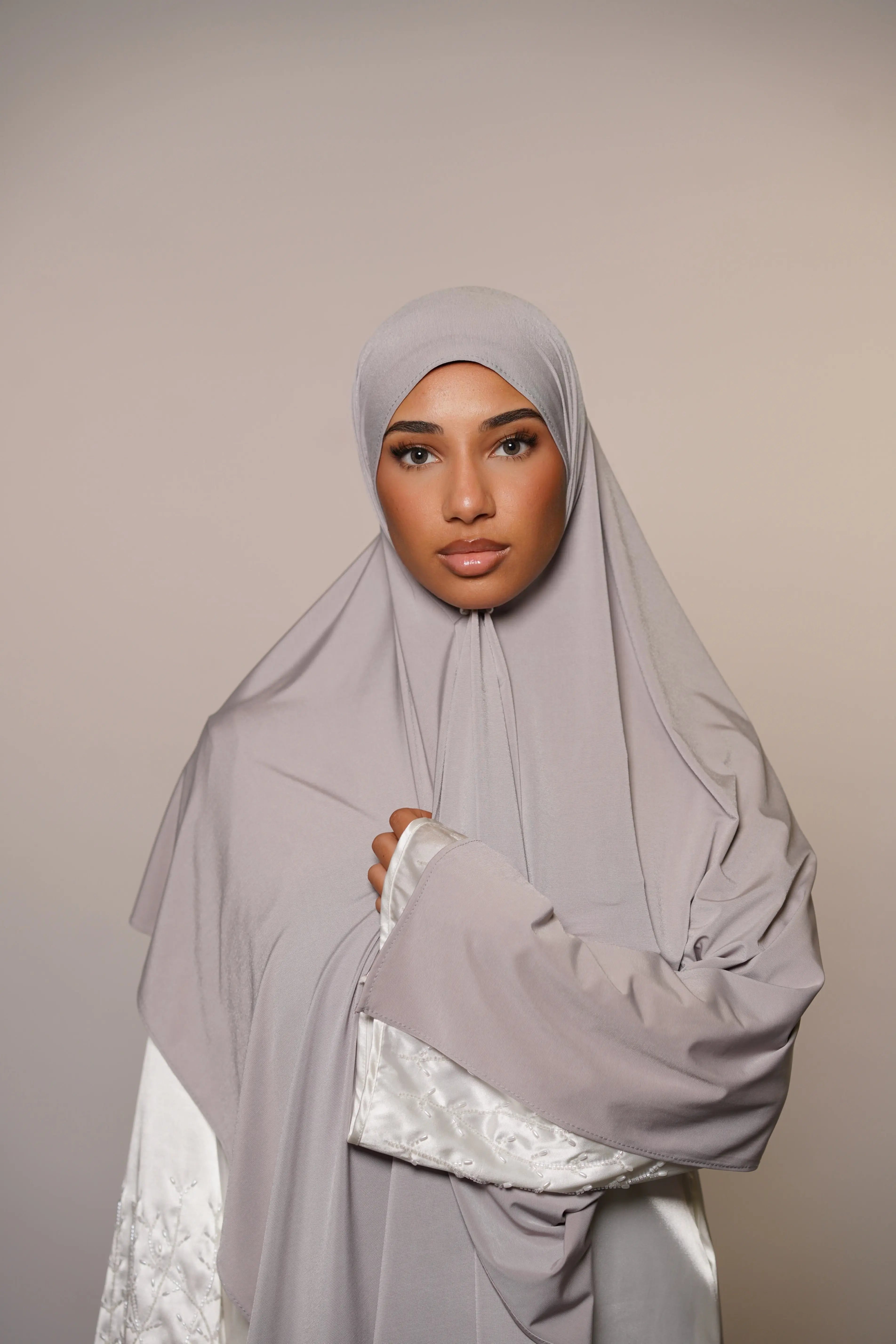 Satin Premium Jersey - light grey Losyana.Shop