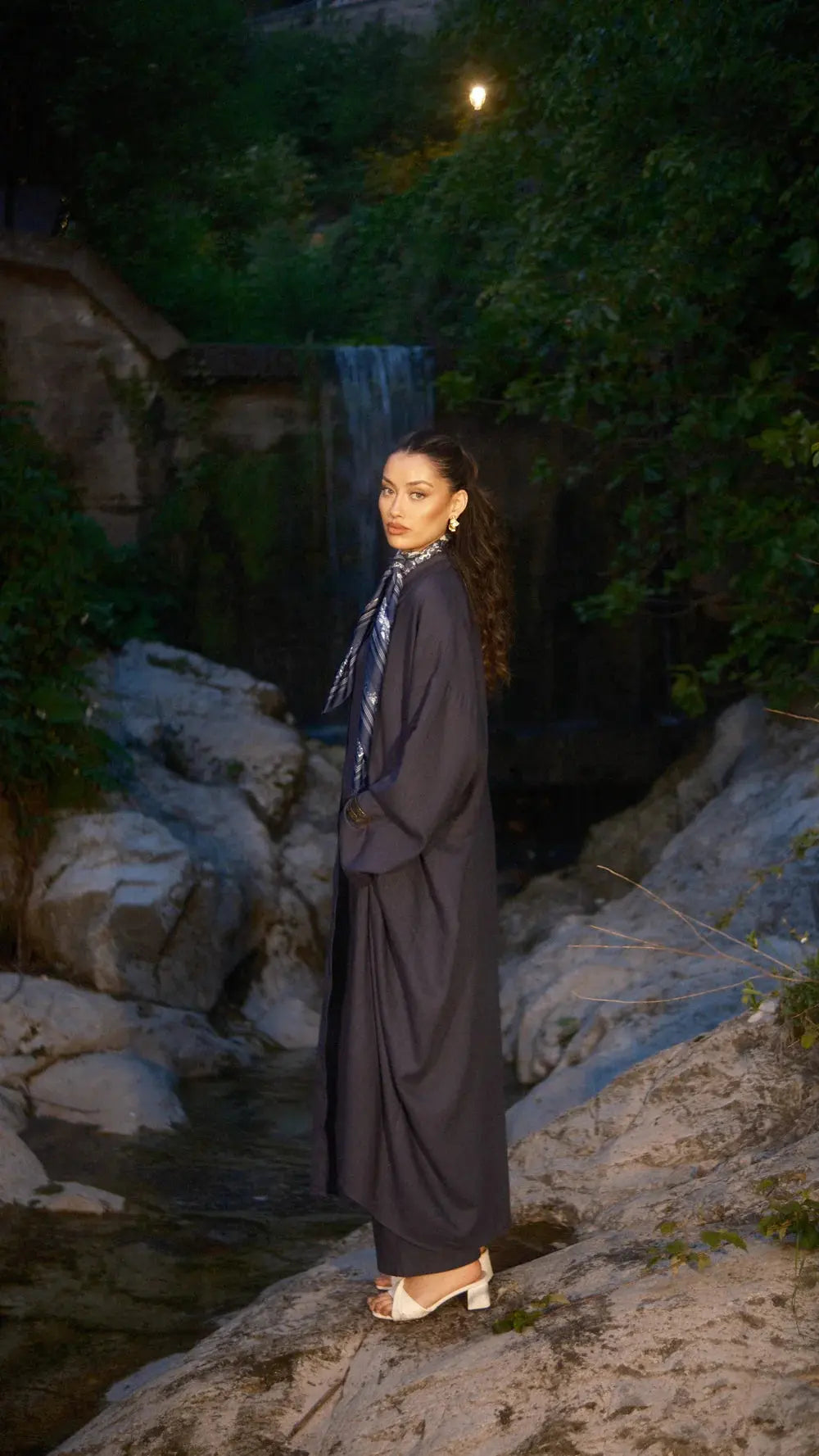 PALMA LINEN SET - NAVY Losyana.nl