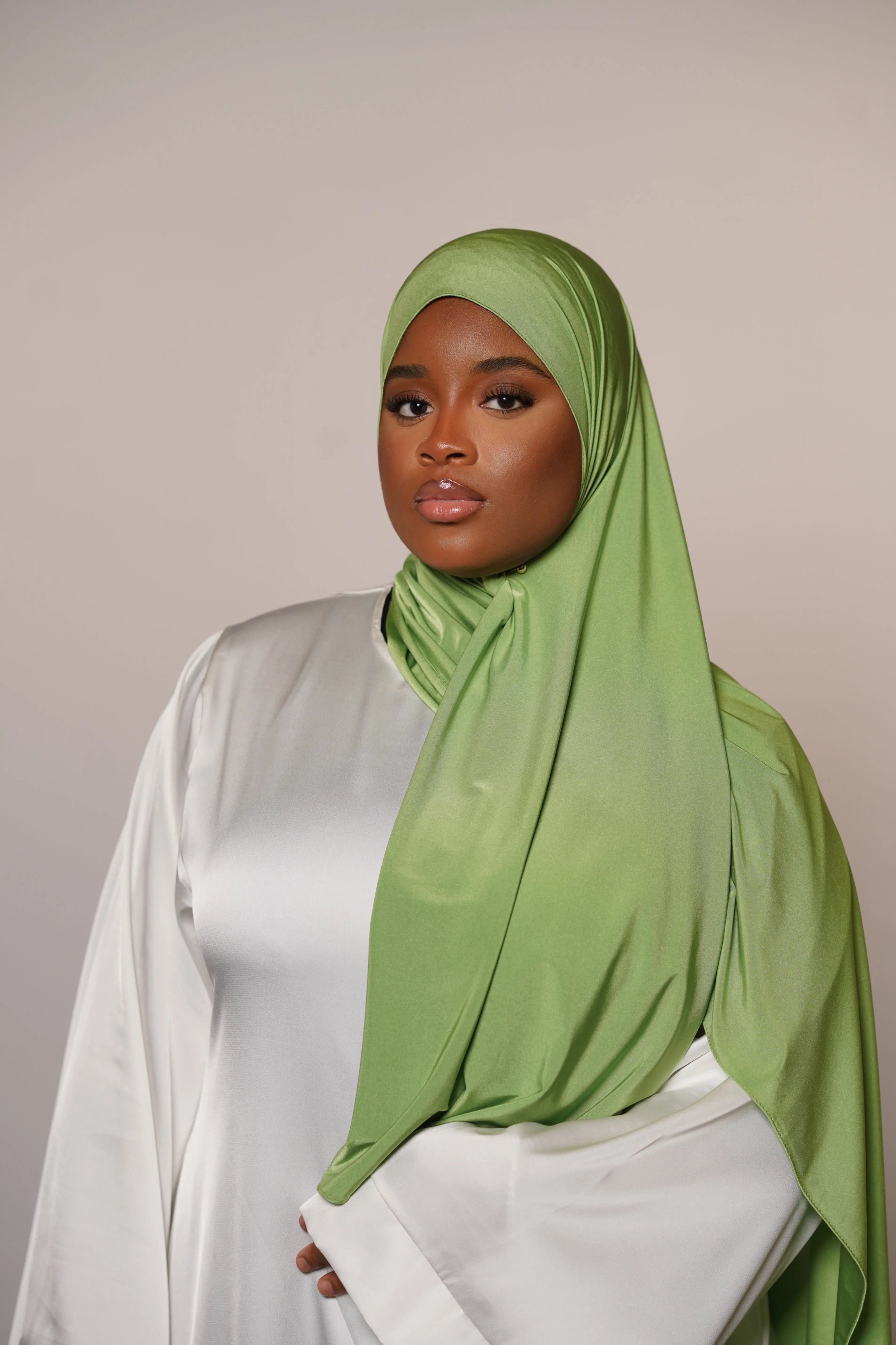 Satin premium jersey - lime Losyana.Shop
