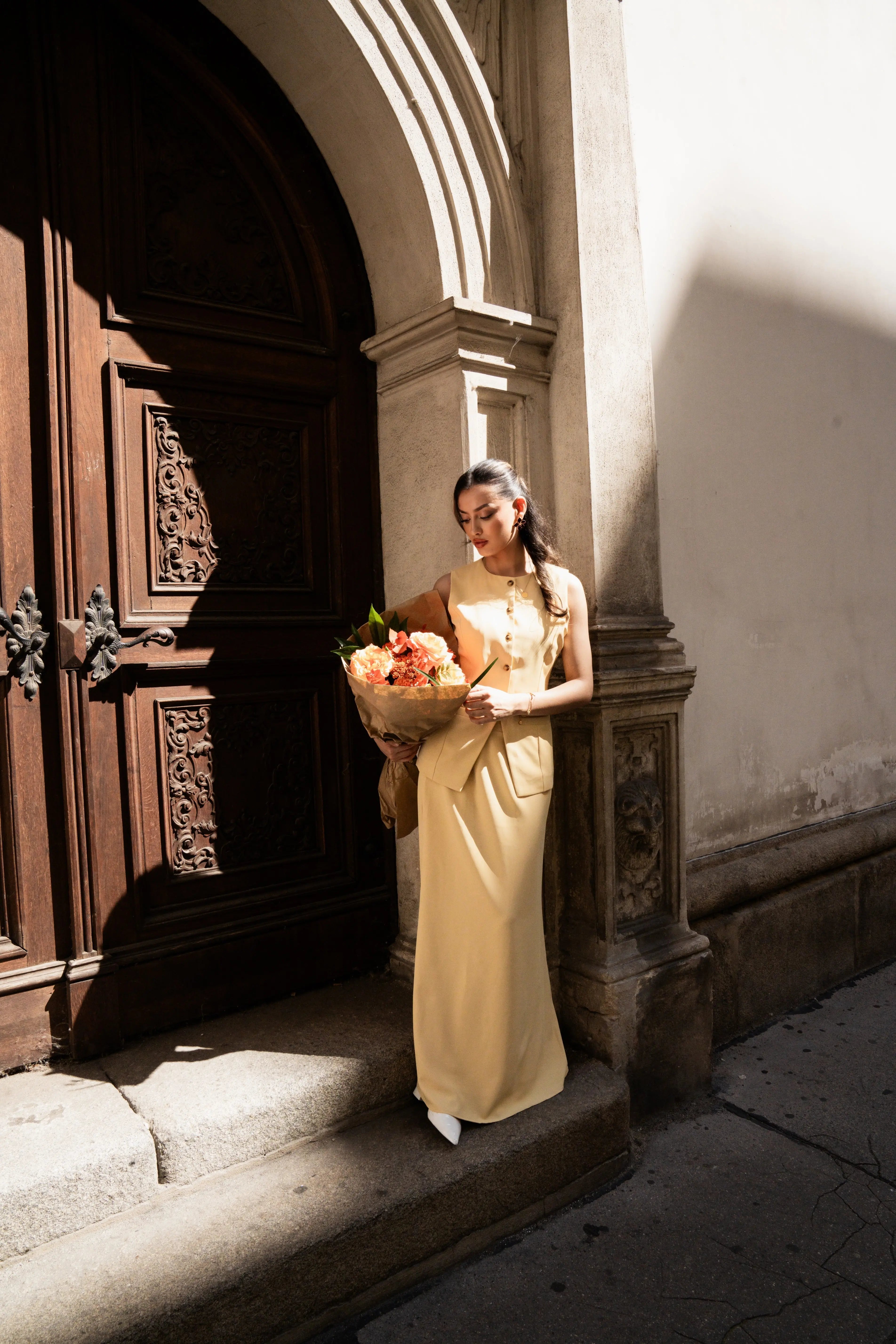 old vienna vest - butter yellow Losyana.Shop