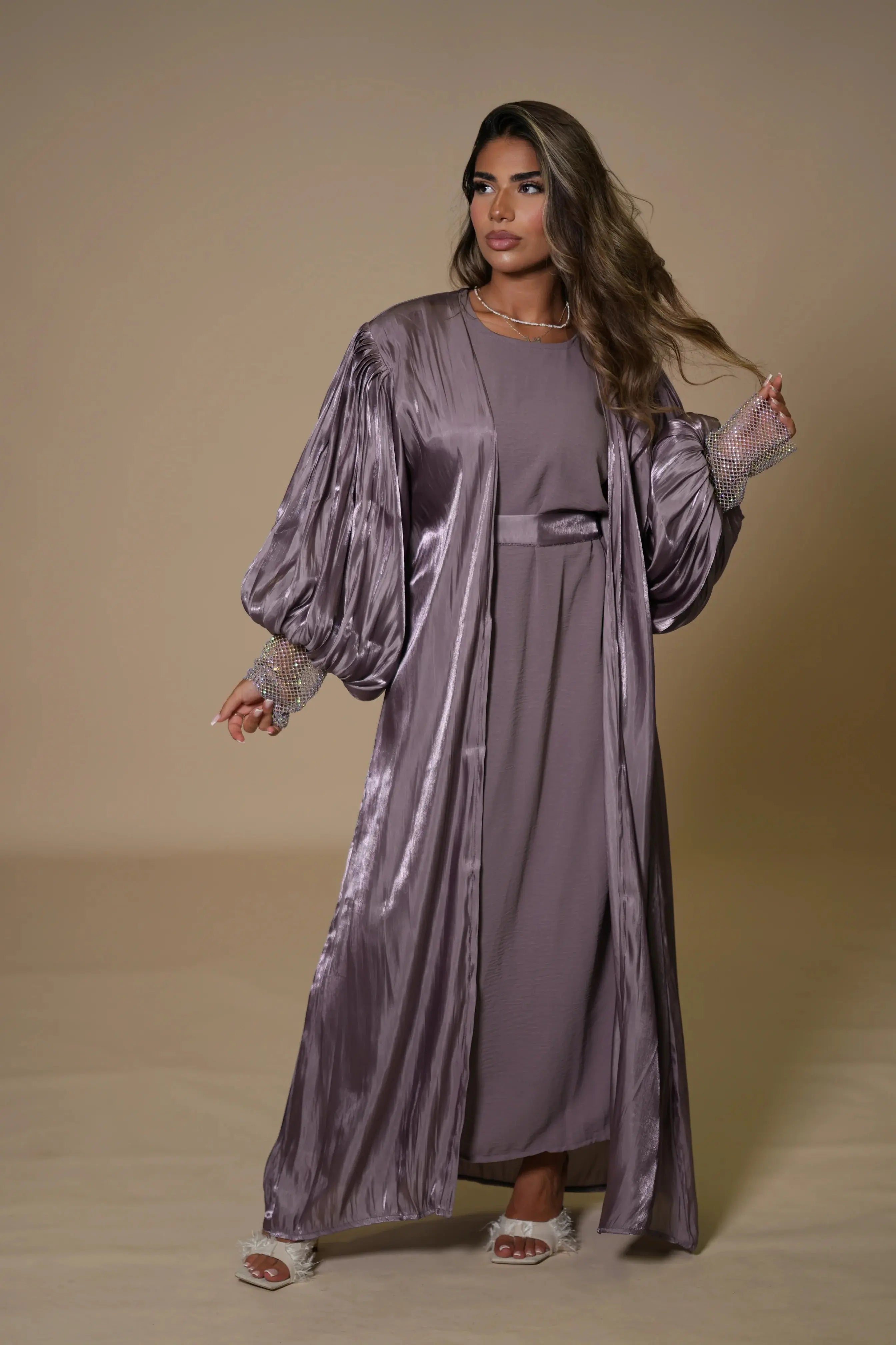 Emirate abaya - Dark Lavendel Losyana.Shop
