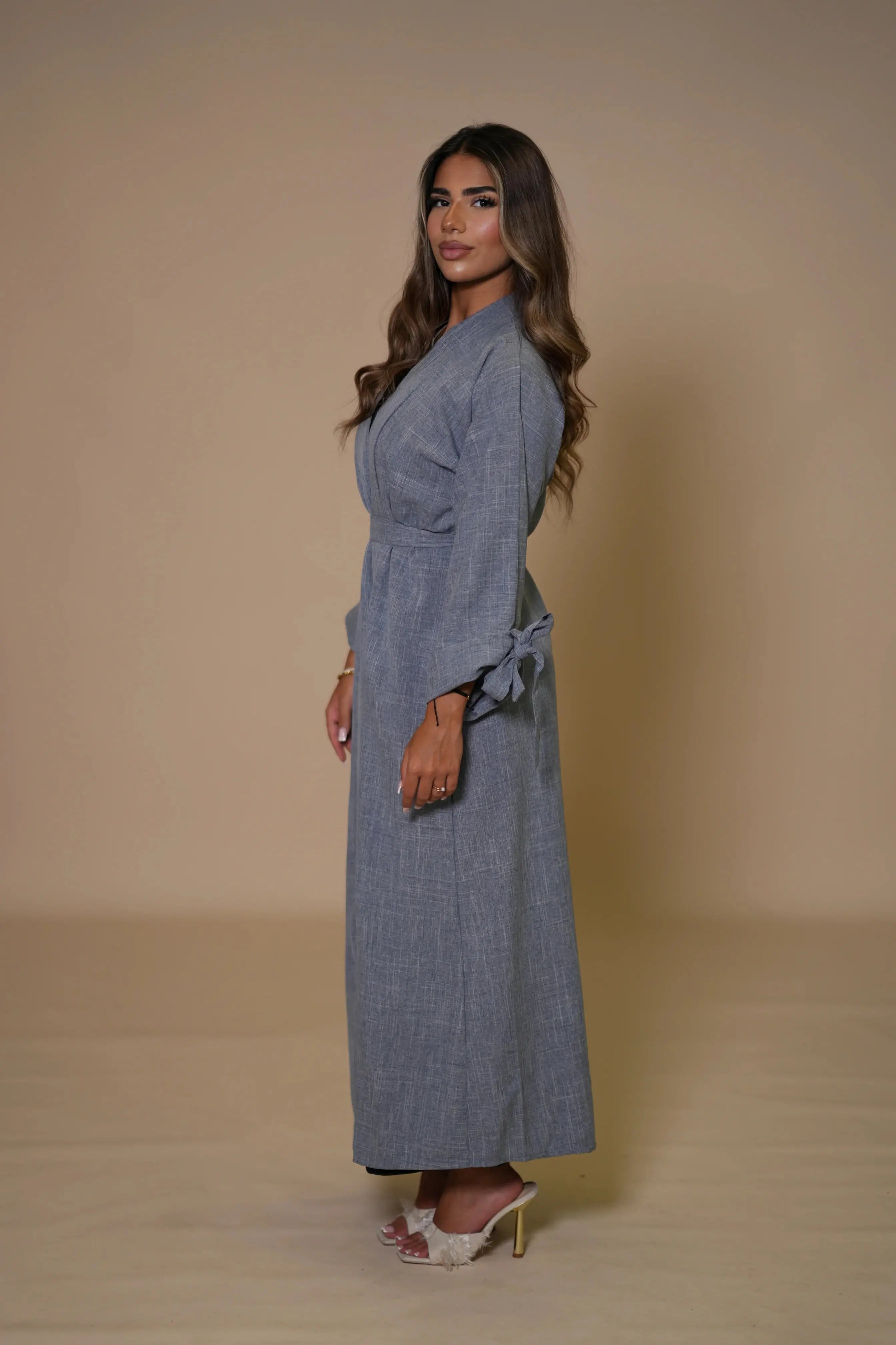 Dubai Linen set - Blue Grey Losyana.Shop