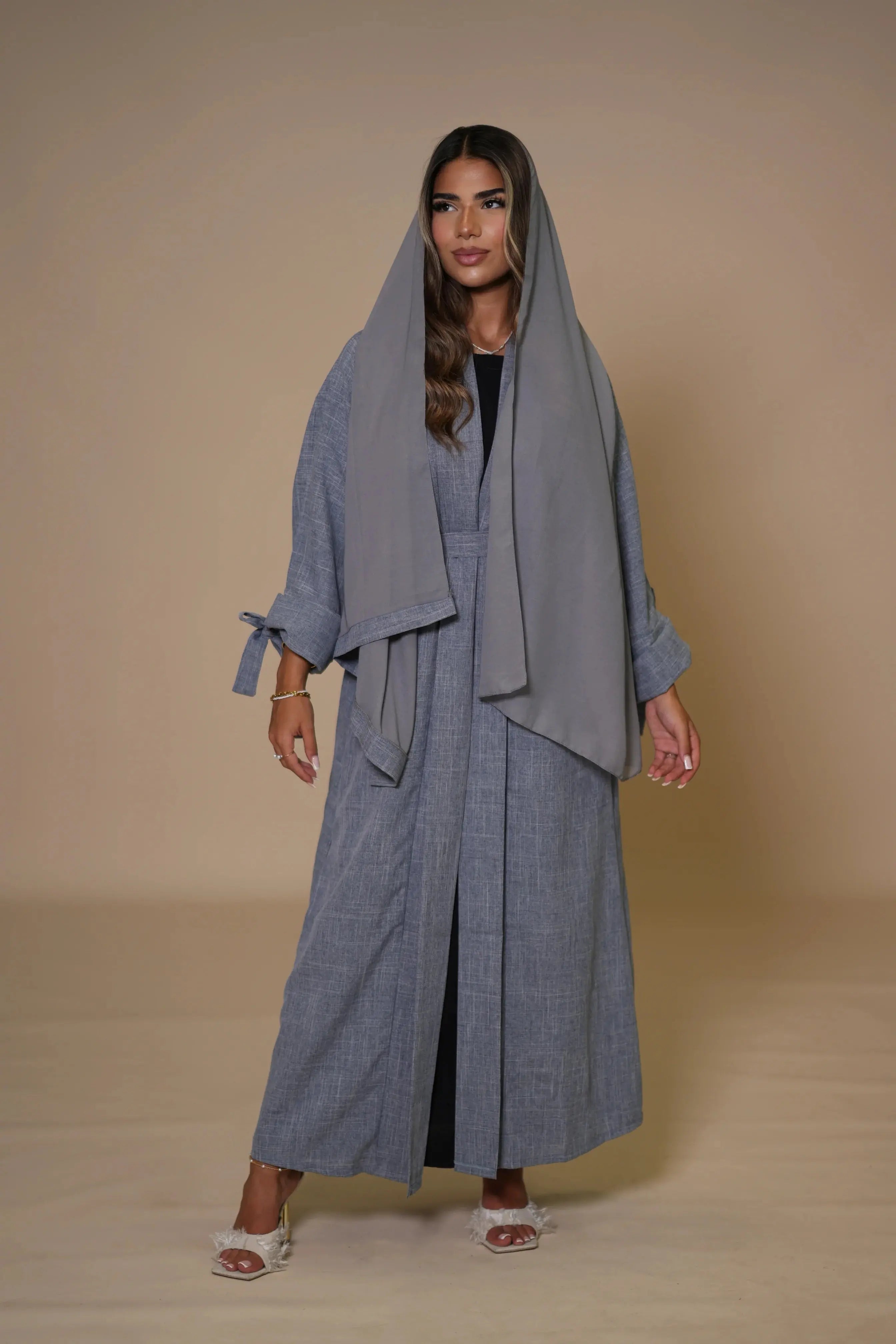 Dubai Linen set - Blue Grey Losyana.Shop