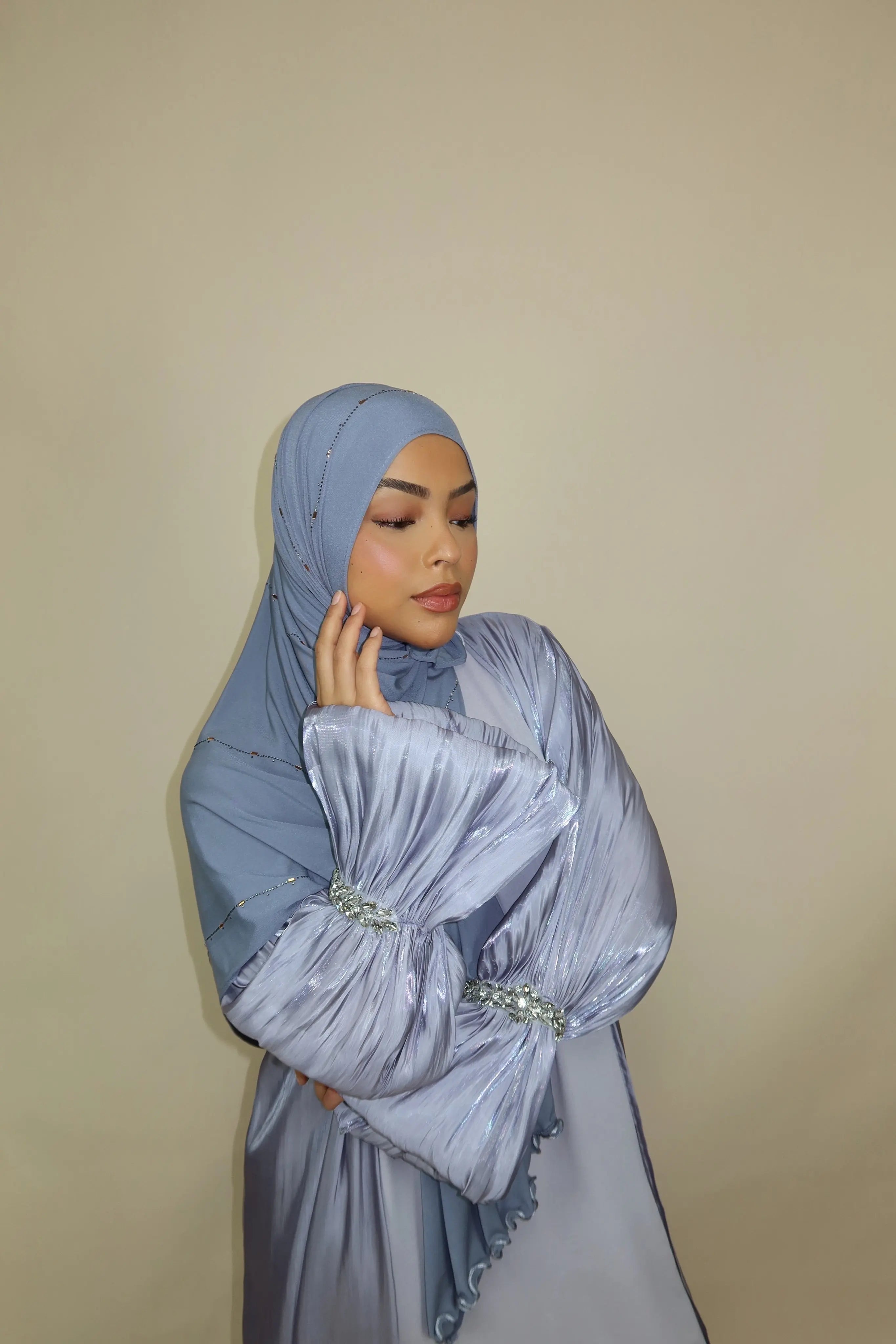 Emirate abaya - Grey Losyana.Shop