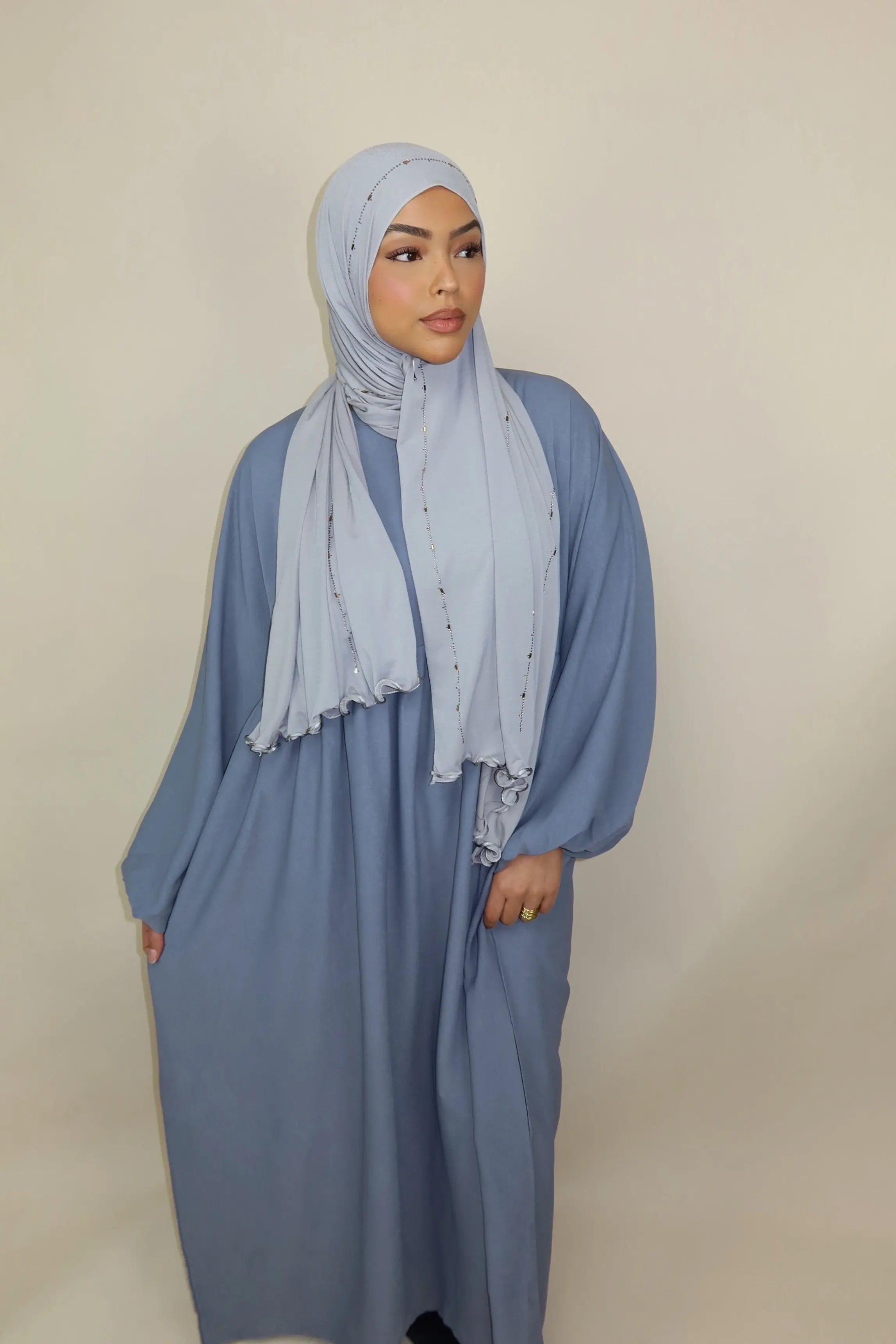 Balloon Abaya - Grey Losyana.Shop